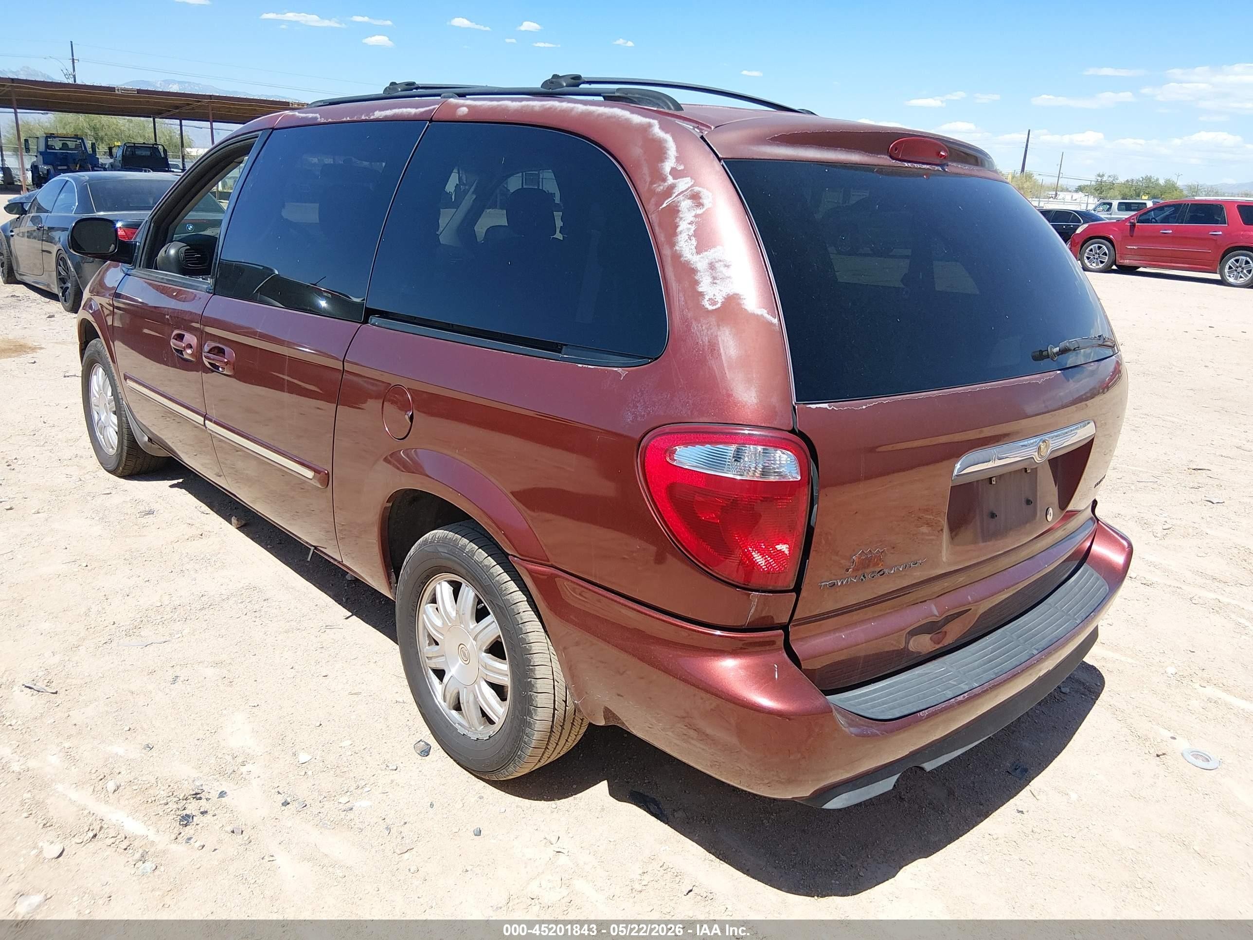 2007 Chrysler Town & Country Touring Burgundy vin: 2A4GP54L07R156626