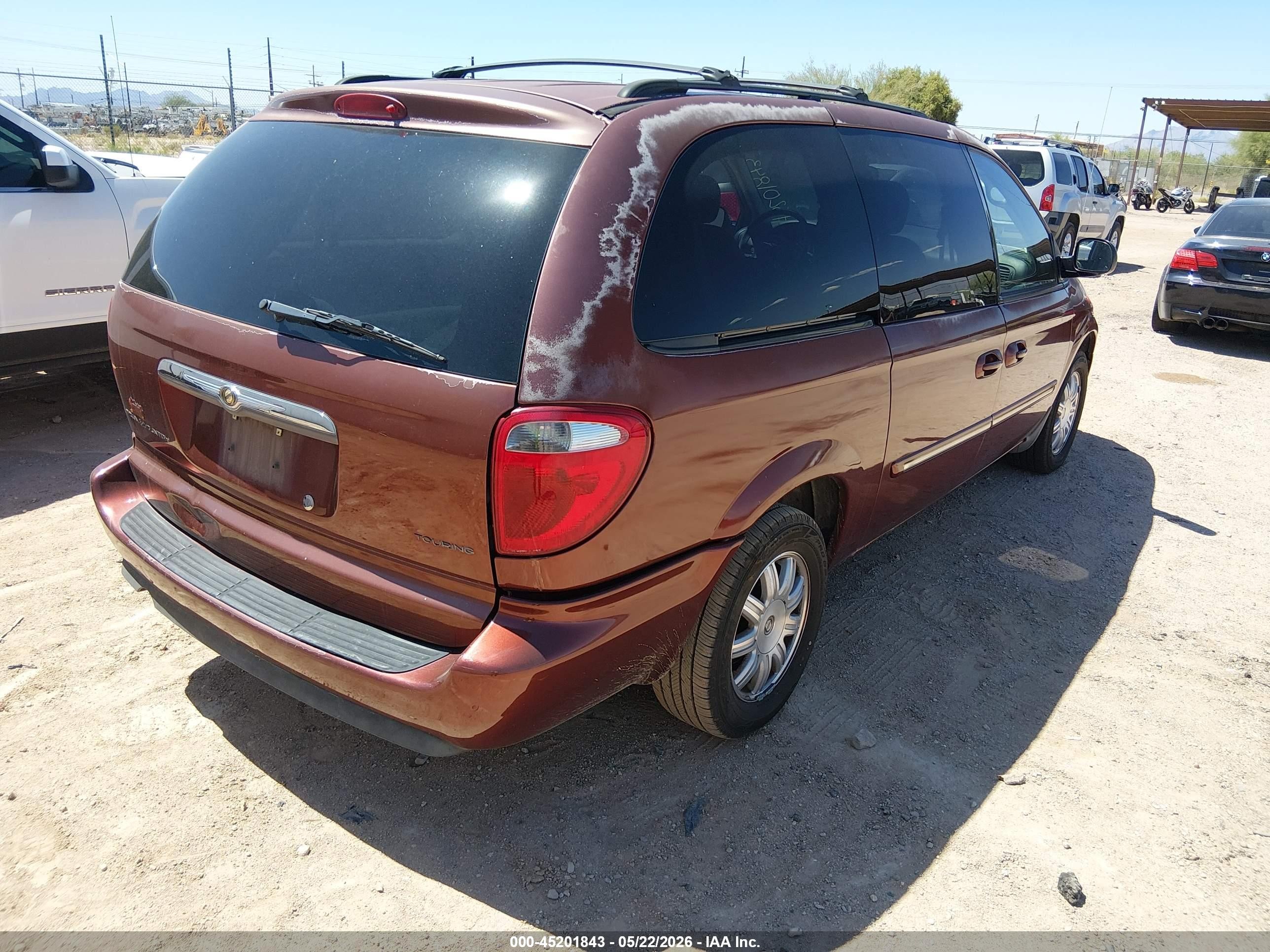 2007 Chrysler Town & Country Touring Burgundy vin: 2A4GP54L07R156626