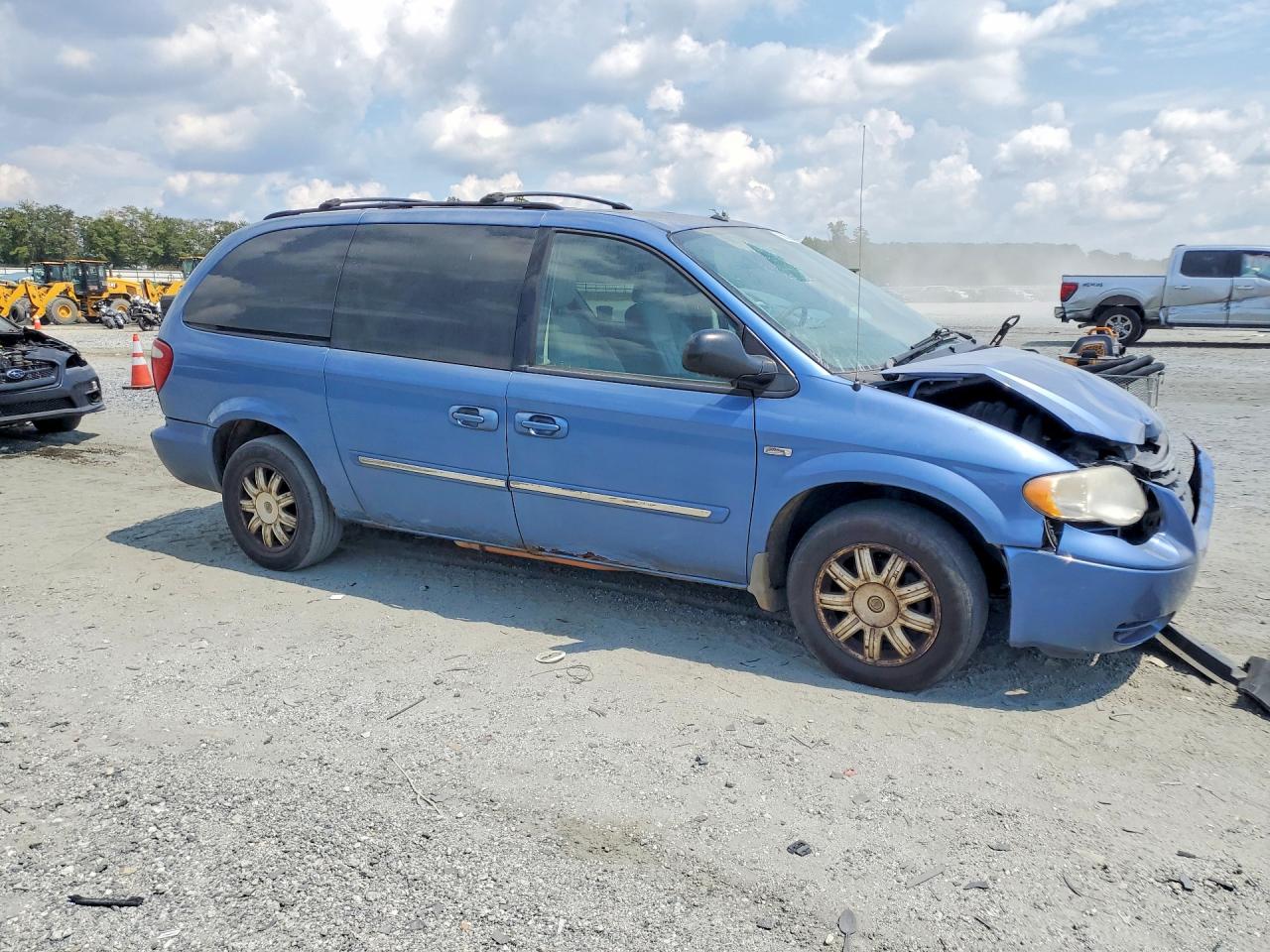 2007 Chrysler Town & Country Touring Синий vin: 2A4GP54L07R188945