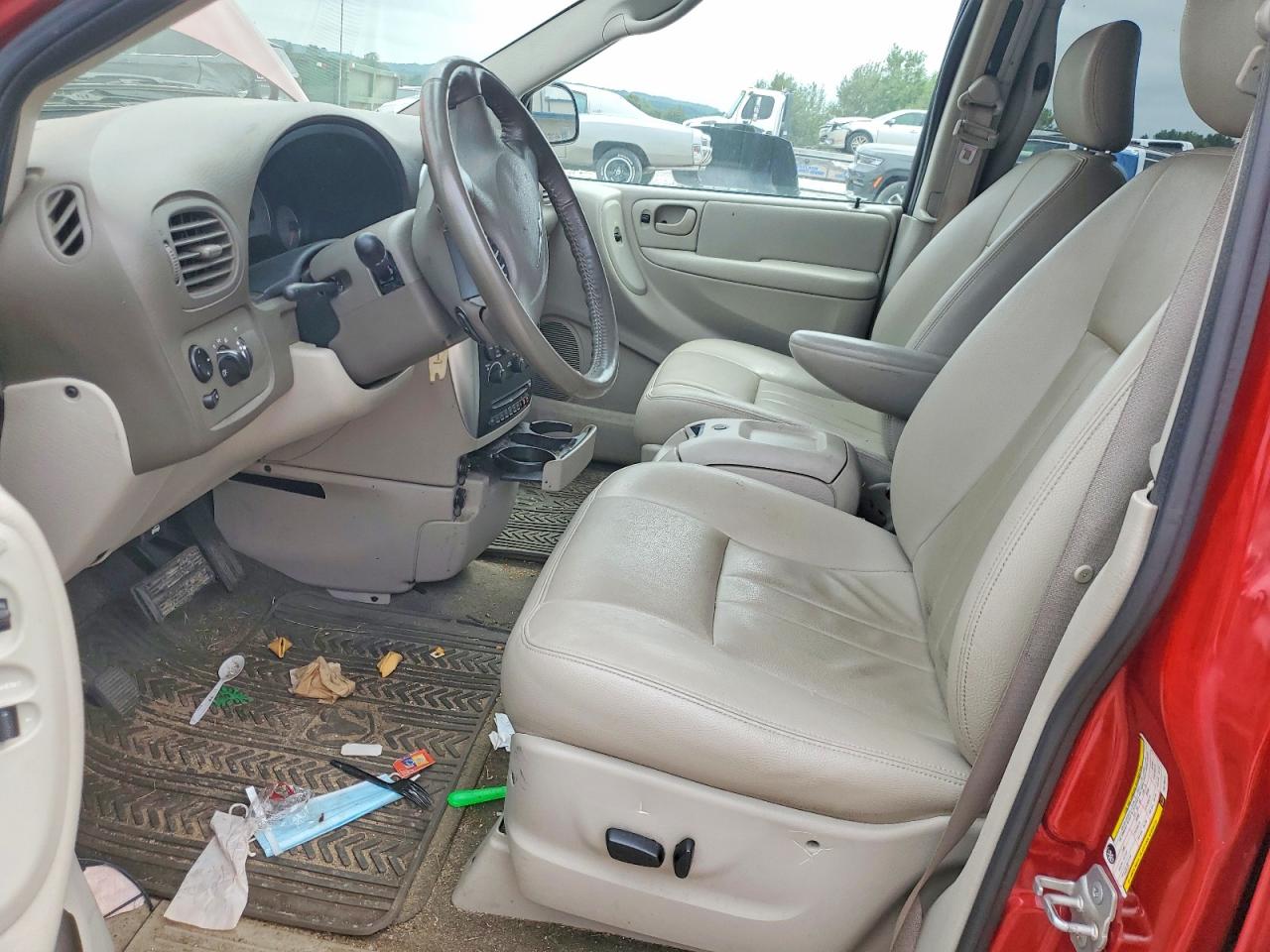 2007 Chrysler Town & Country Touring Красный vin: 2A4GP54L07R279844