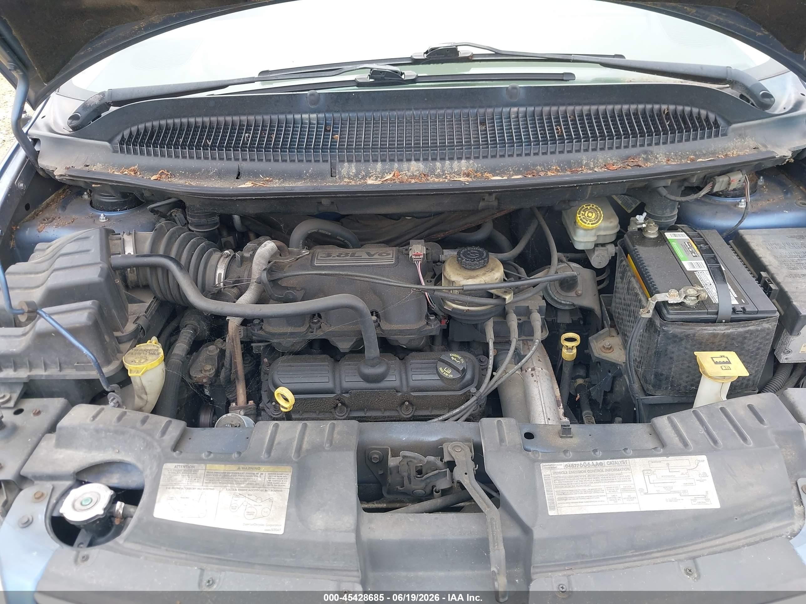 2007 Chrysler Town & Country Touring Синий vin: 2A4GP54L27R151394