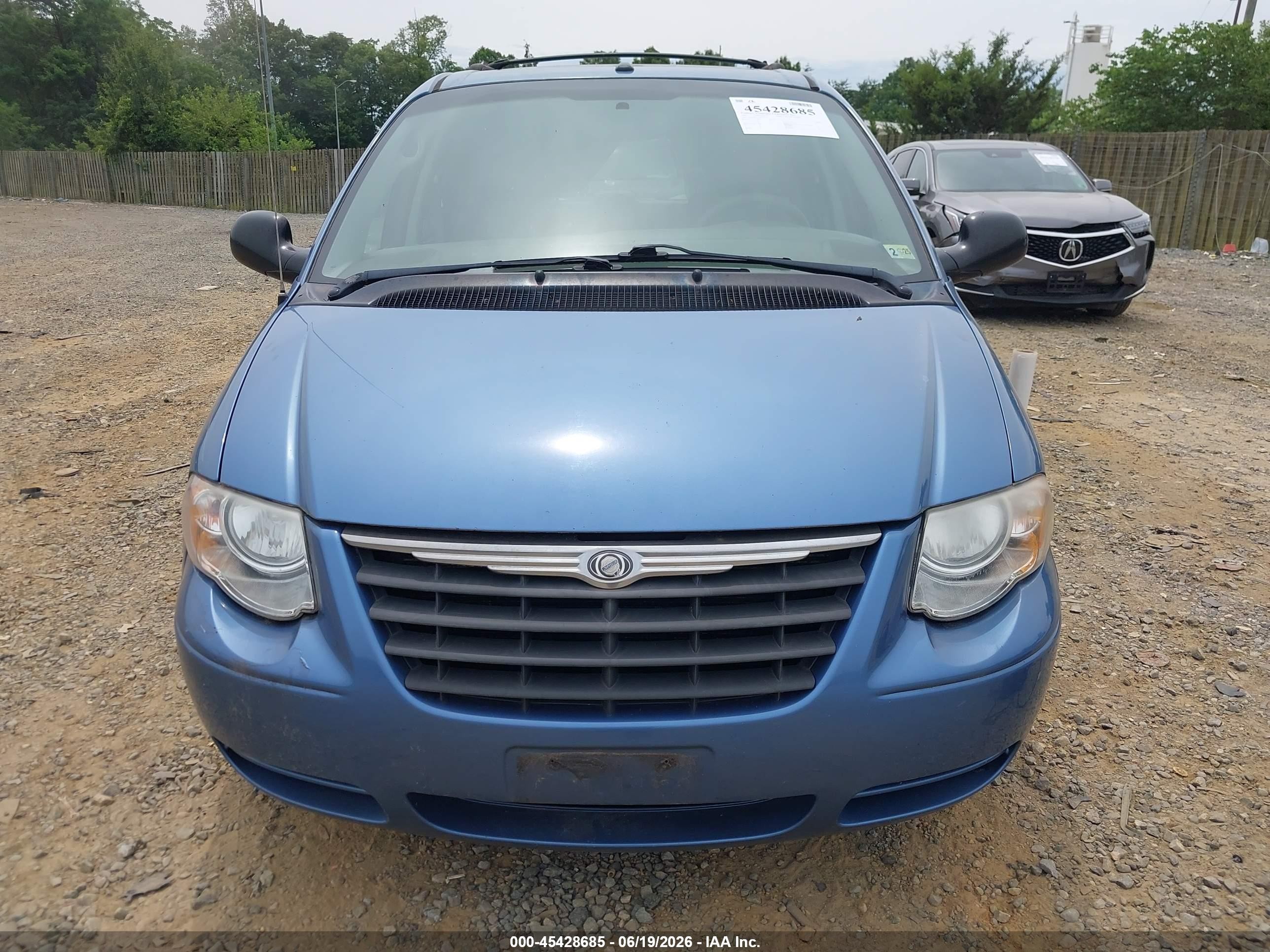 2007 Chrysler Town & Country Touring Синий vin: 2A4GP54L27R151394