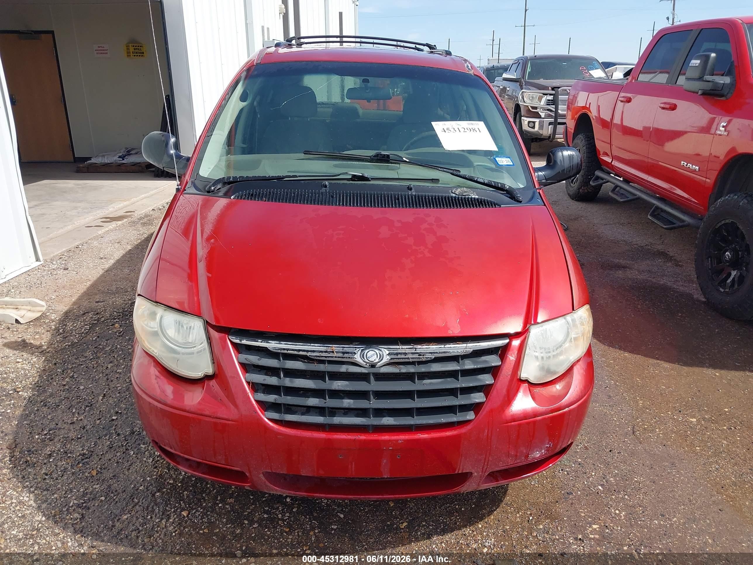 2006 Chrysler Town & Country Touring Красный vin: 2A4GP54L36R889901