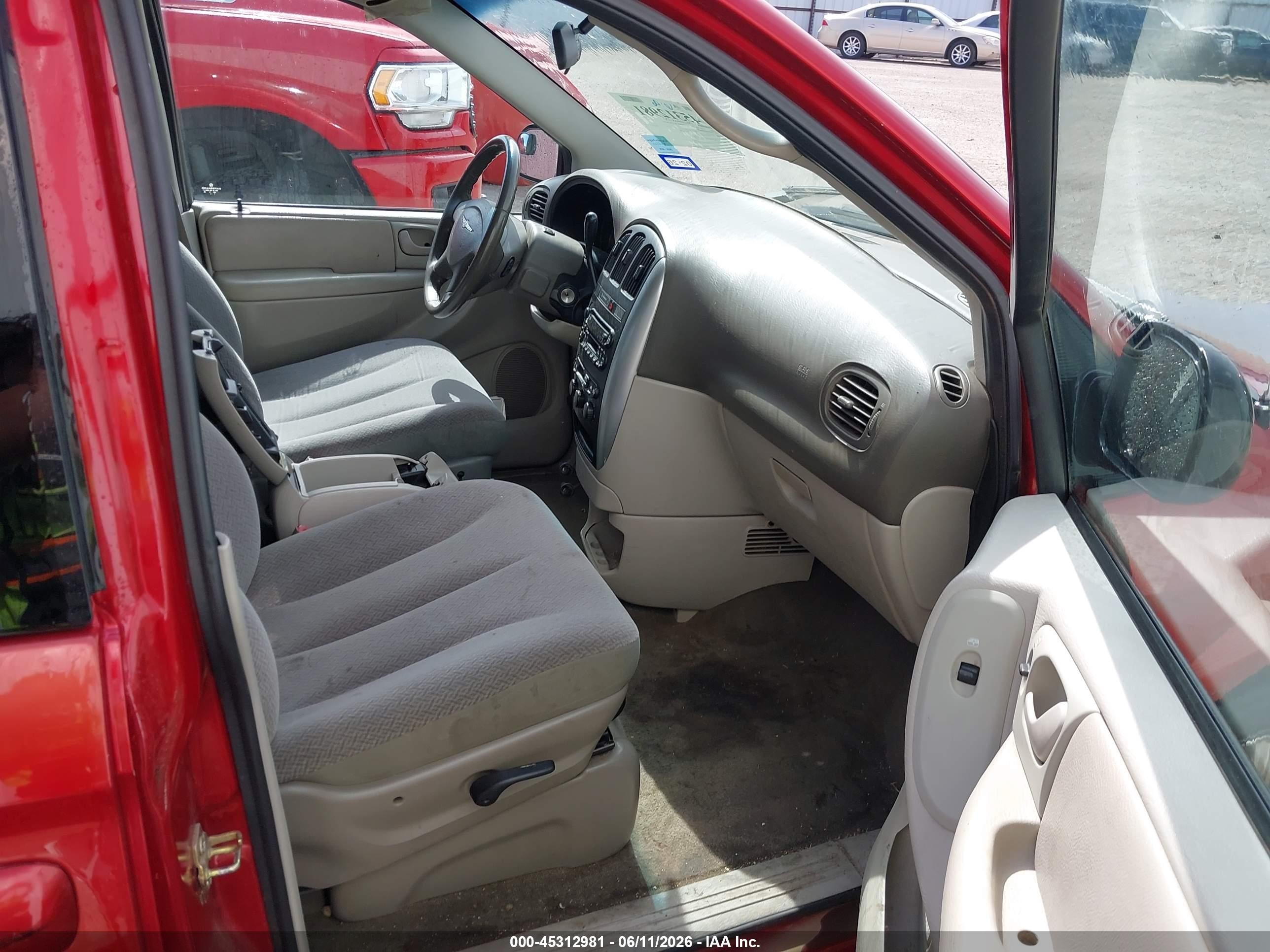 2006 Chrysler Town & Country Touring Красный vin: 2A4GP54L36R889901