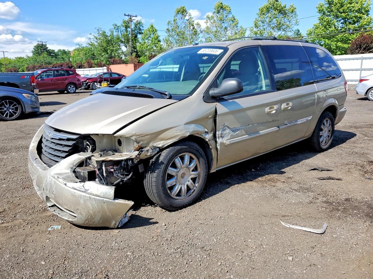 2007 Chrysler Town & Country Touring Бежевый vin: 2A4GP54L37R144308