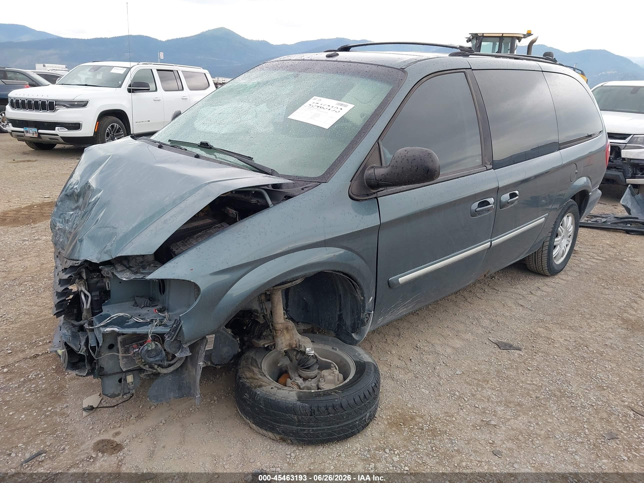2007 Chrysler Town & Country Touring Синий vin: 2A4GP54L47R124312