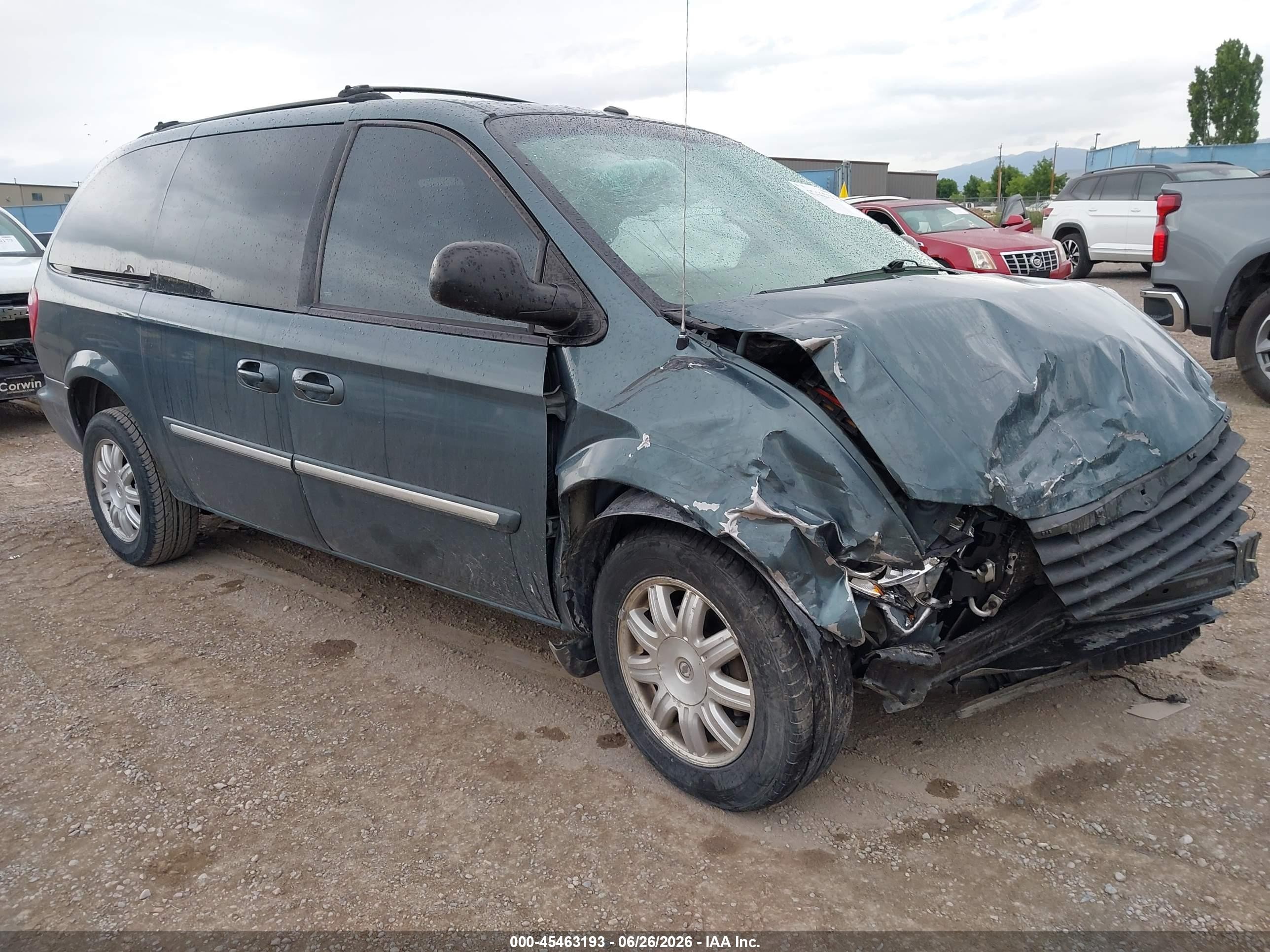 2007 Chrysler Town & Country Touring Синий vin: 2A4GP54L47R124312