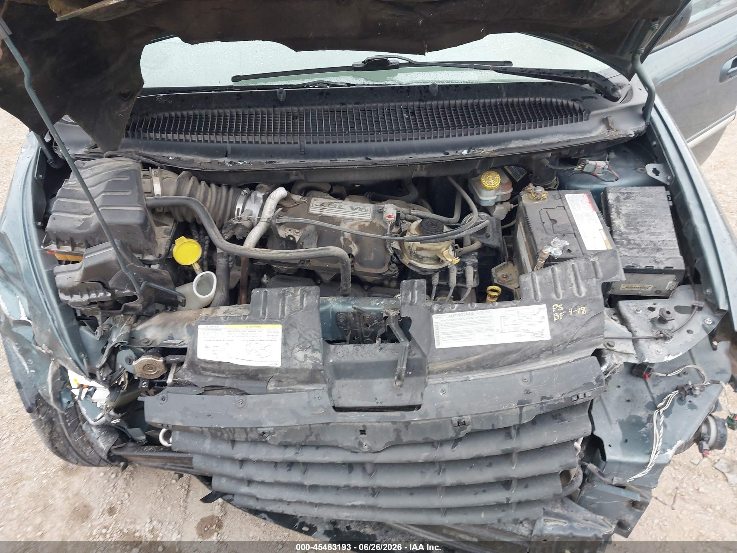 2007 Chrysler Town & Country Touring Синий vin: 2A4GP54L47R124312