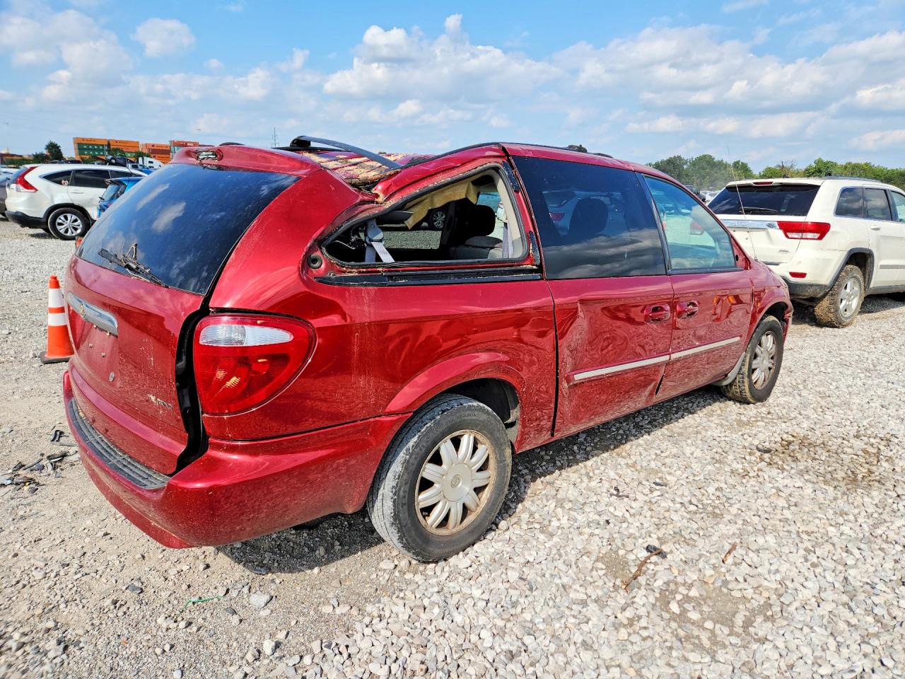 2007 Chrysler Town & Country Touring Burgundy vin: 2A4GP54L47R205925