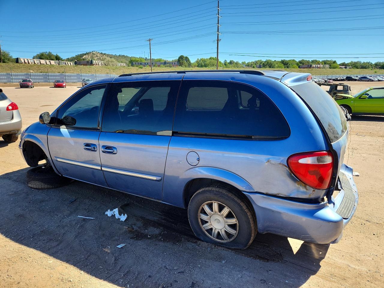 2007 Chrysler Town & Country Touring Синий vin: 2A4GP54L67R360881