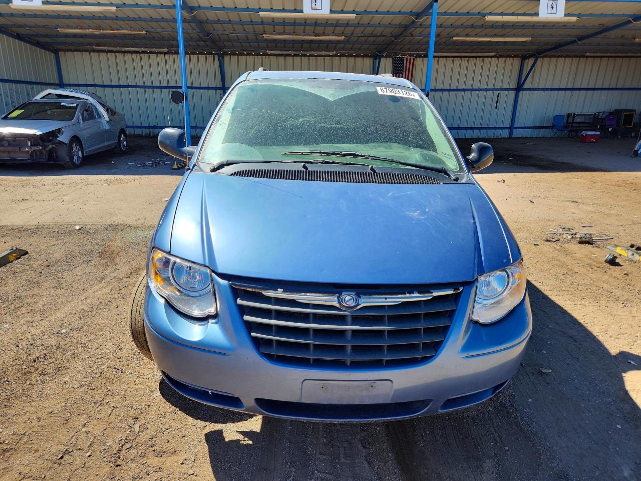 2007 Chrysler Town & Country Touring Синий vin: 2A4GP54L67R360881