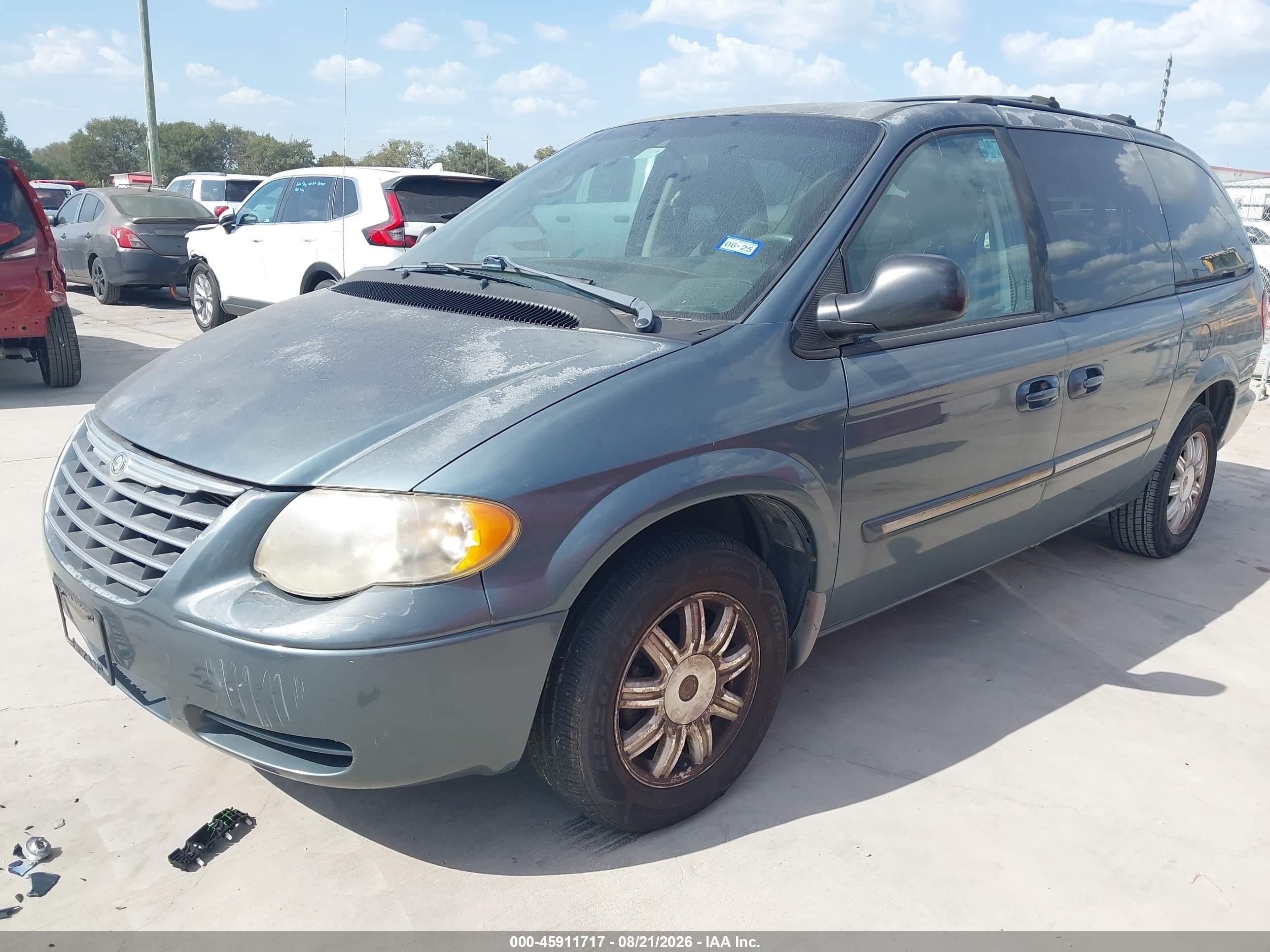2006 Chrysler Town & Country Touring Light Blue vin: 2A4GP54L76R858389