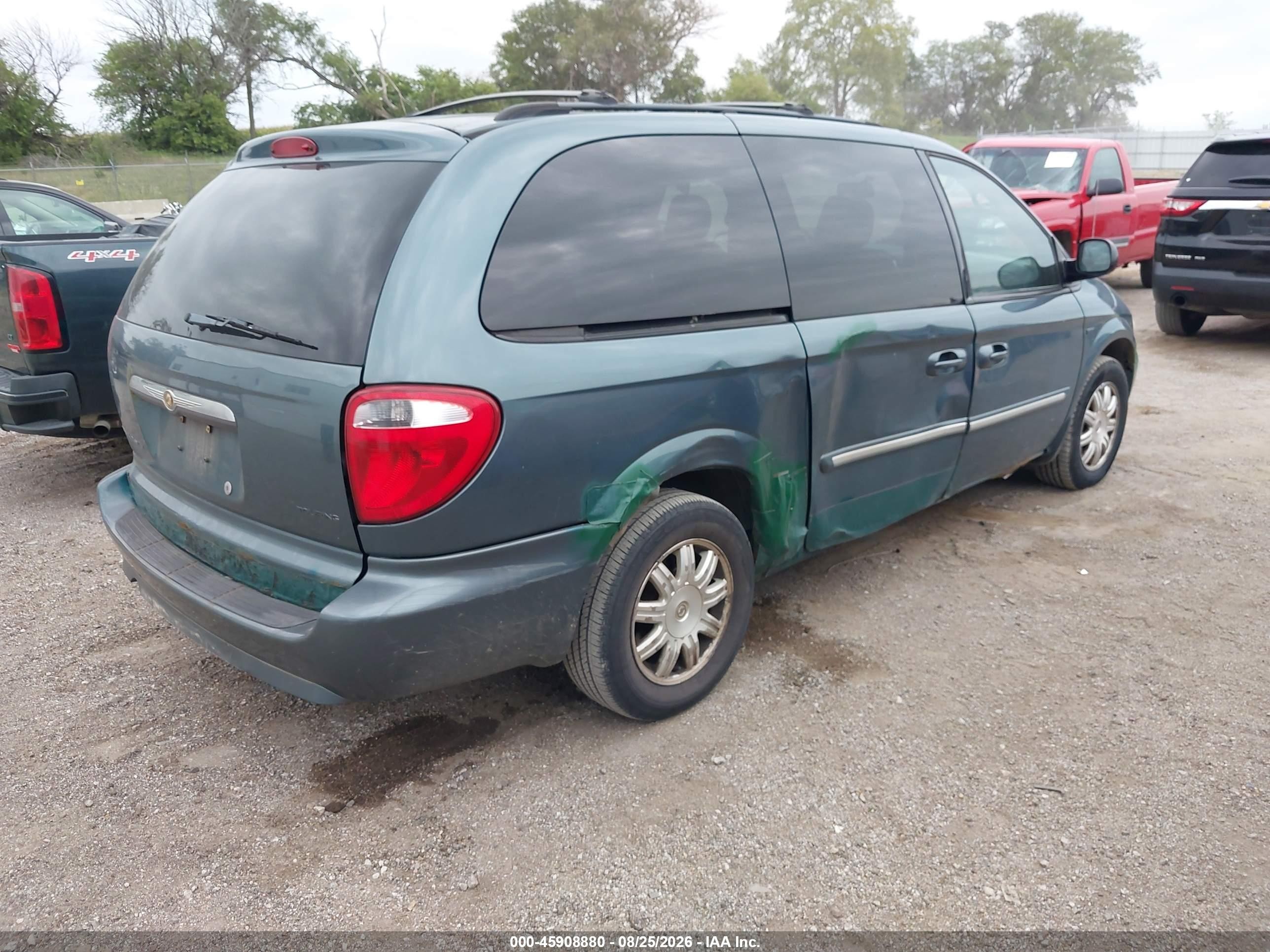 2007 Chrysler Town & Country Touring Зеленый vin: 2A4GP54L77R316338