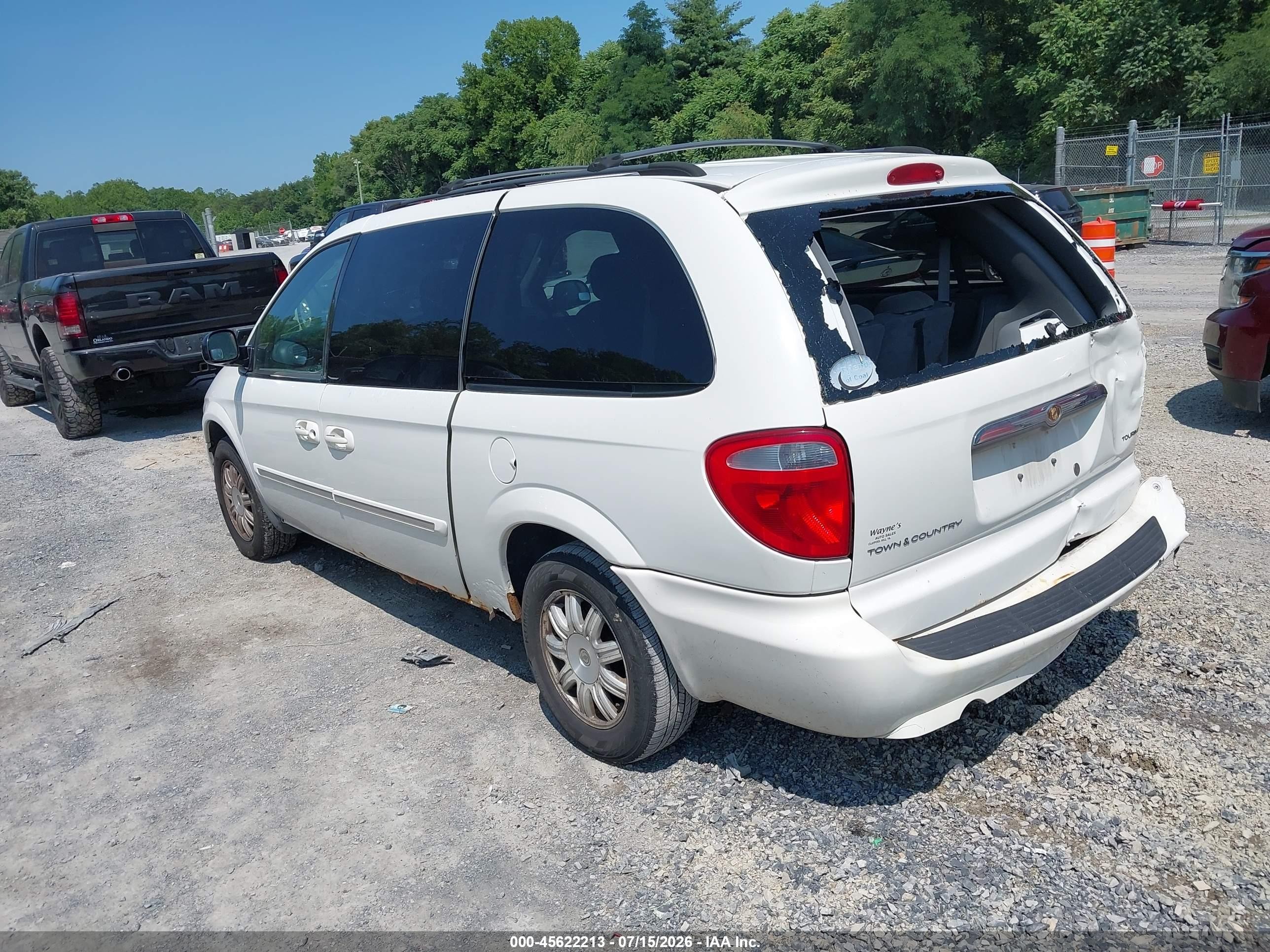 2007 Chrysler Town & Country Touring Белый vin: 2A4GP54L87R145566