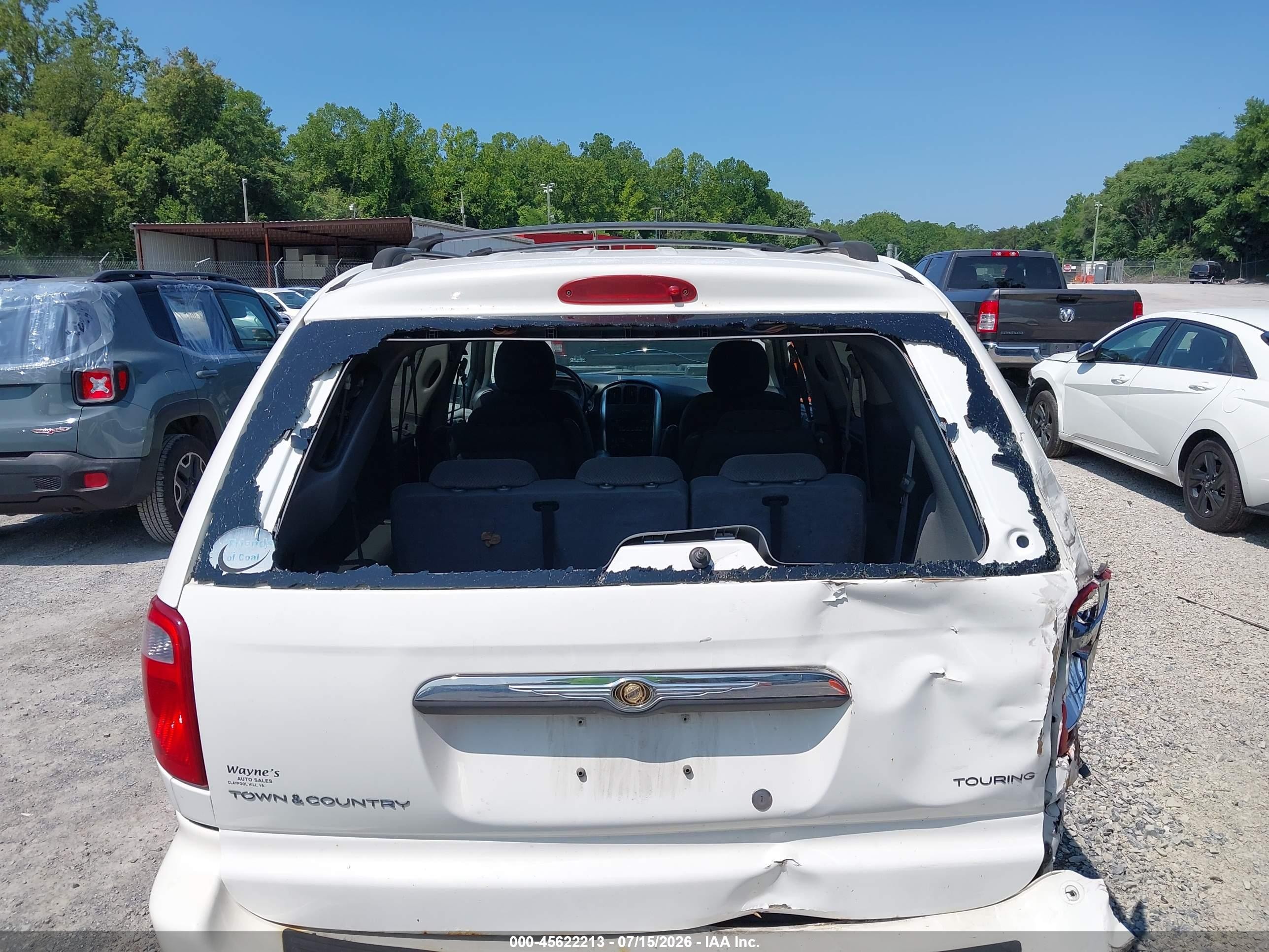 2007 Chrysler Town & Country Touring Белый vin: 2A4GP54L87R145566