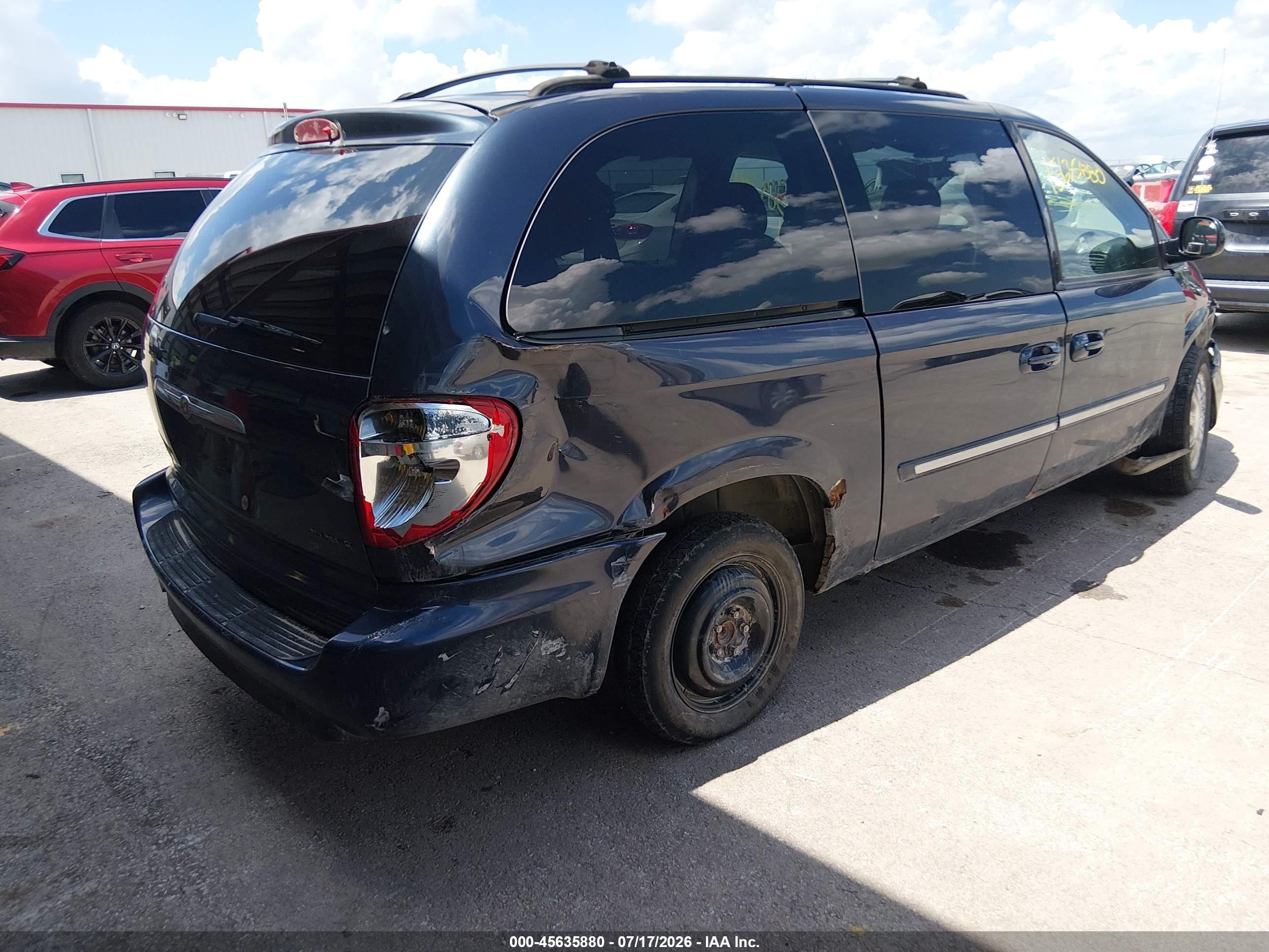 2007 Chrysler Town & Country Touring Синий vin: 2A4GP54L87R209878