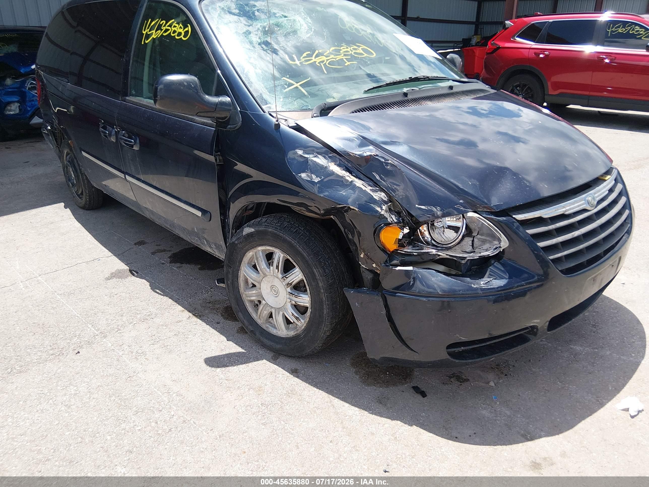 2007 Chrysler Town & Country Touring Синий vin: 2A4GP54L87R209878
