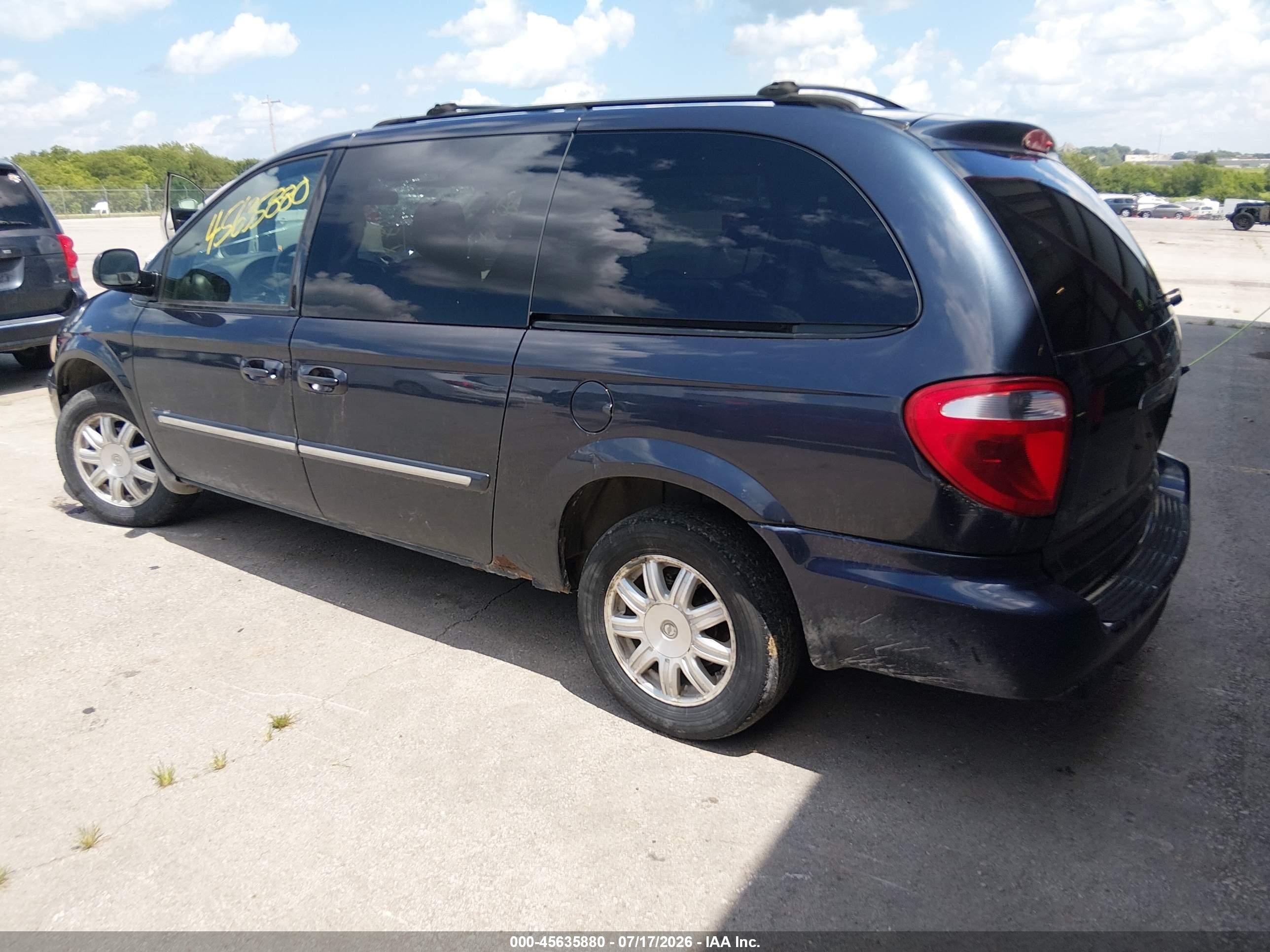 2007 Chrysler Town & Country Touring Синий vin: 2A4GP54L87R209878
