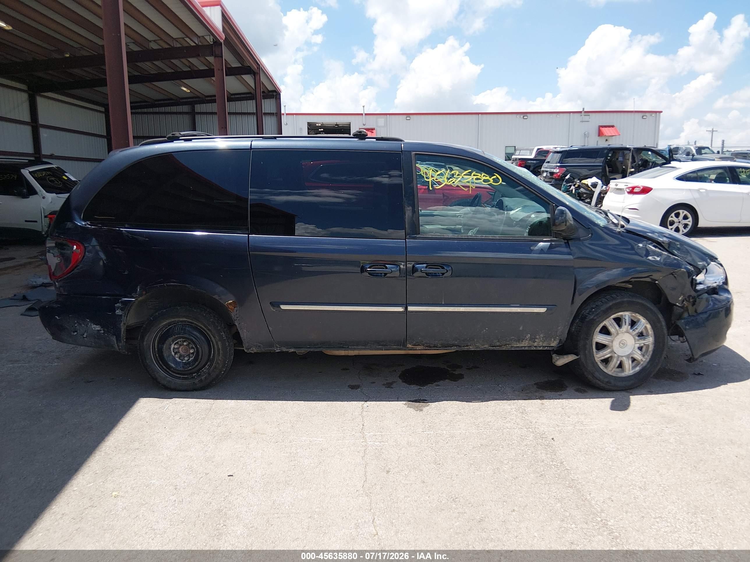 2007 Chrysler Town & Country Touring Синий vin: 2A4GP54L87R209878