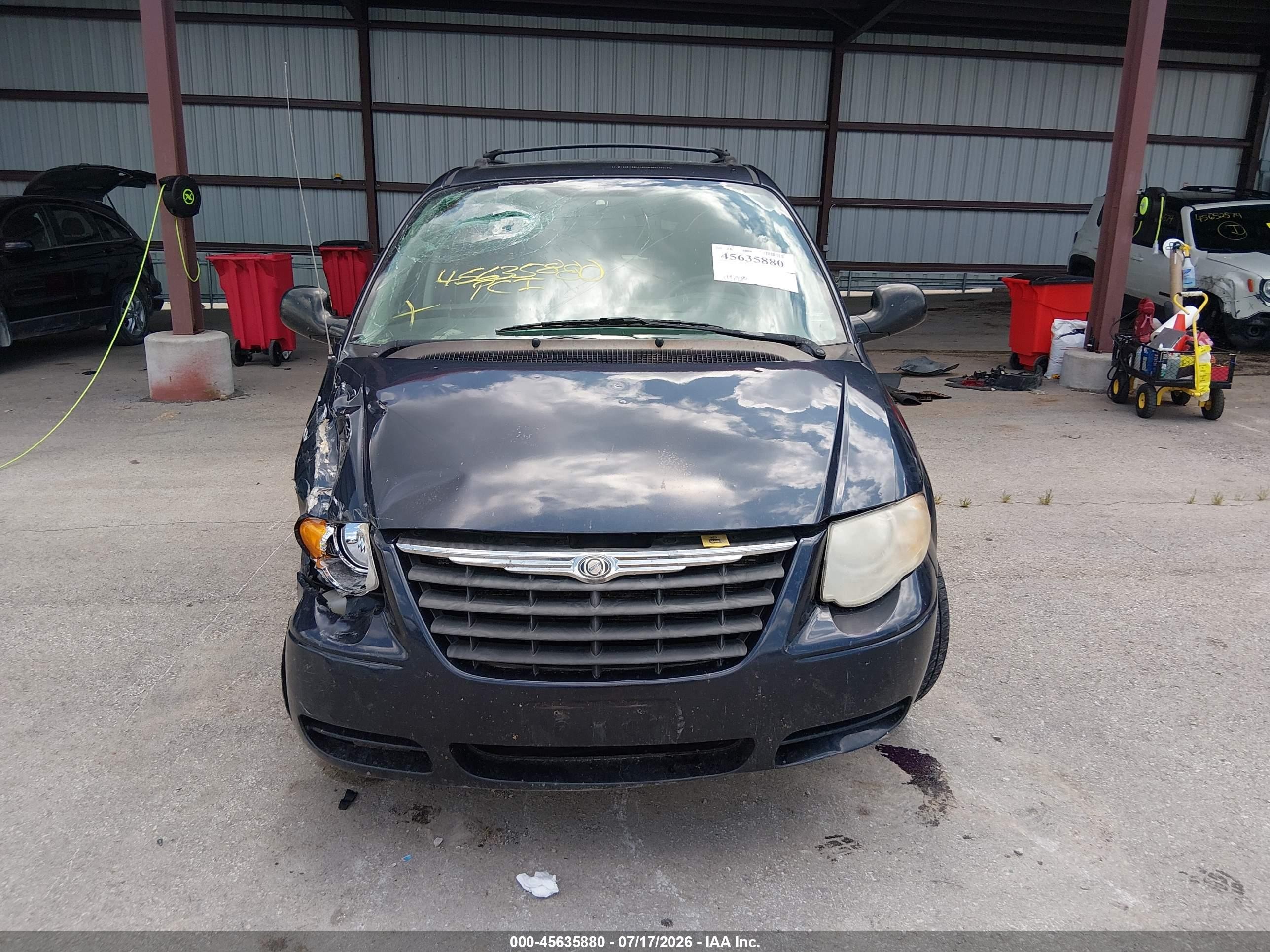 2007 Chrysler Town & Country Touring Синий vin: 2A4GP54L87R209878