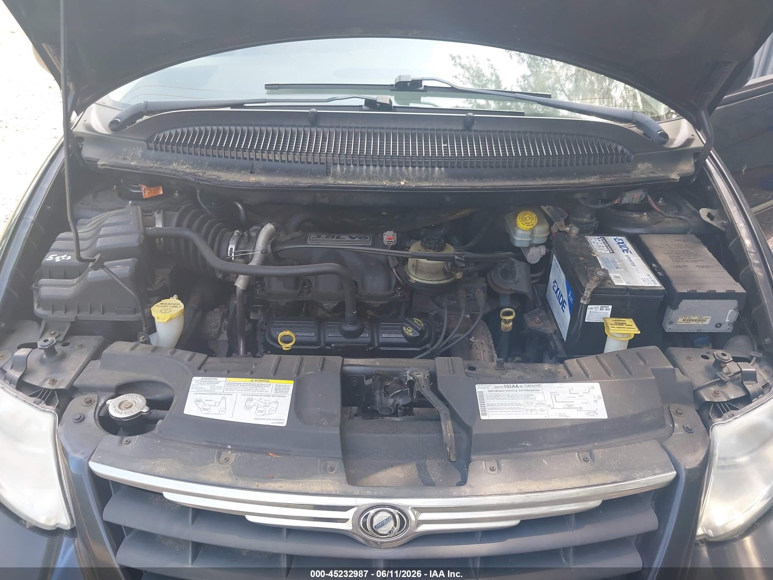 2006 Chrysler Town & Country Touring Серый vin: 2A4GP54LX6R805217