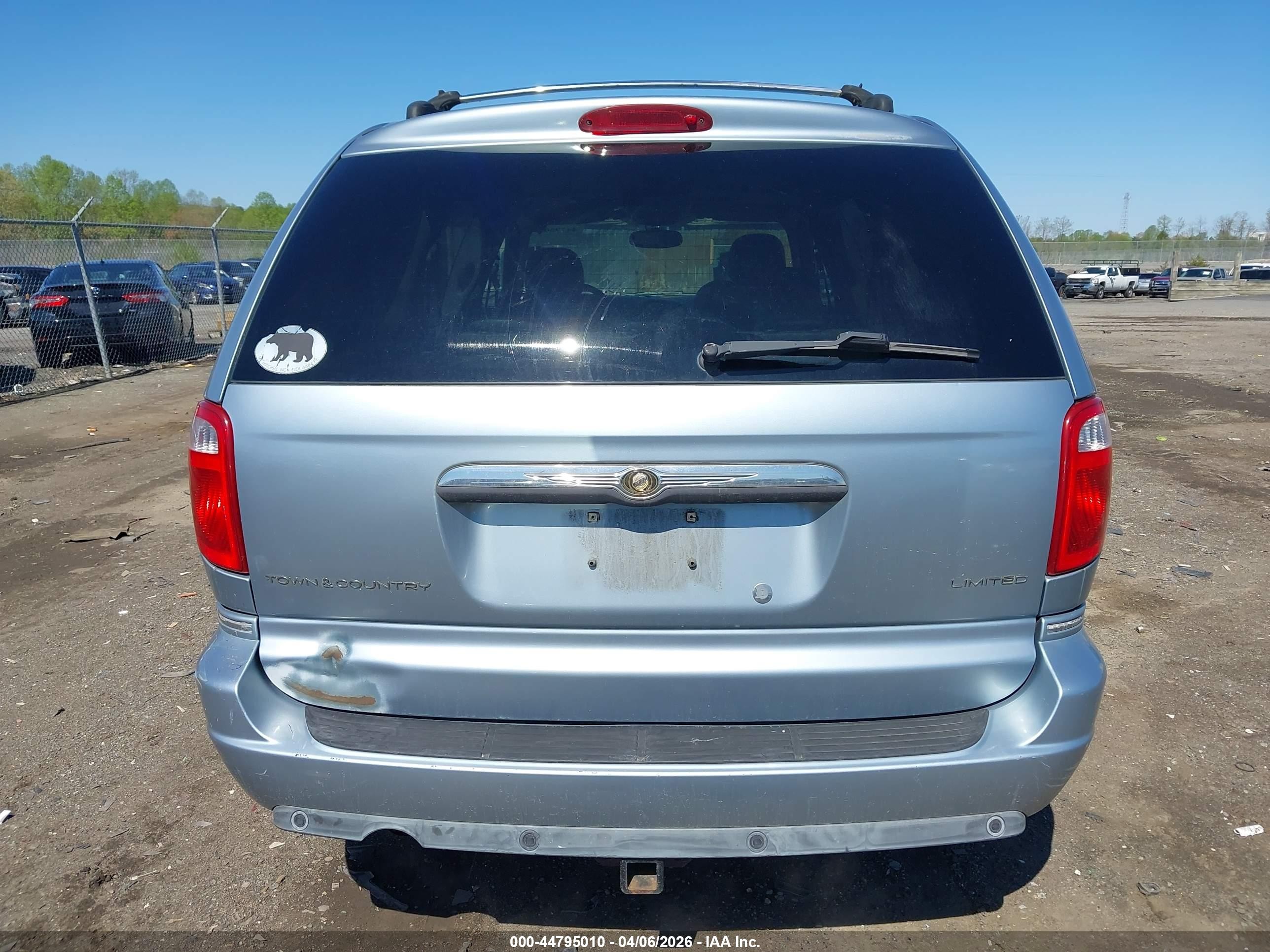 2006 Chrysler Town & Country Limited Синий vin: 2A4GP64L16R636937