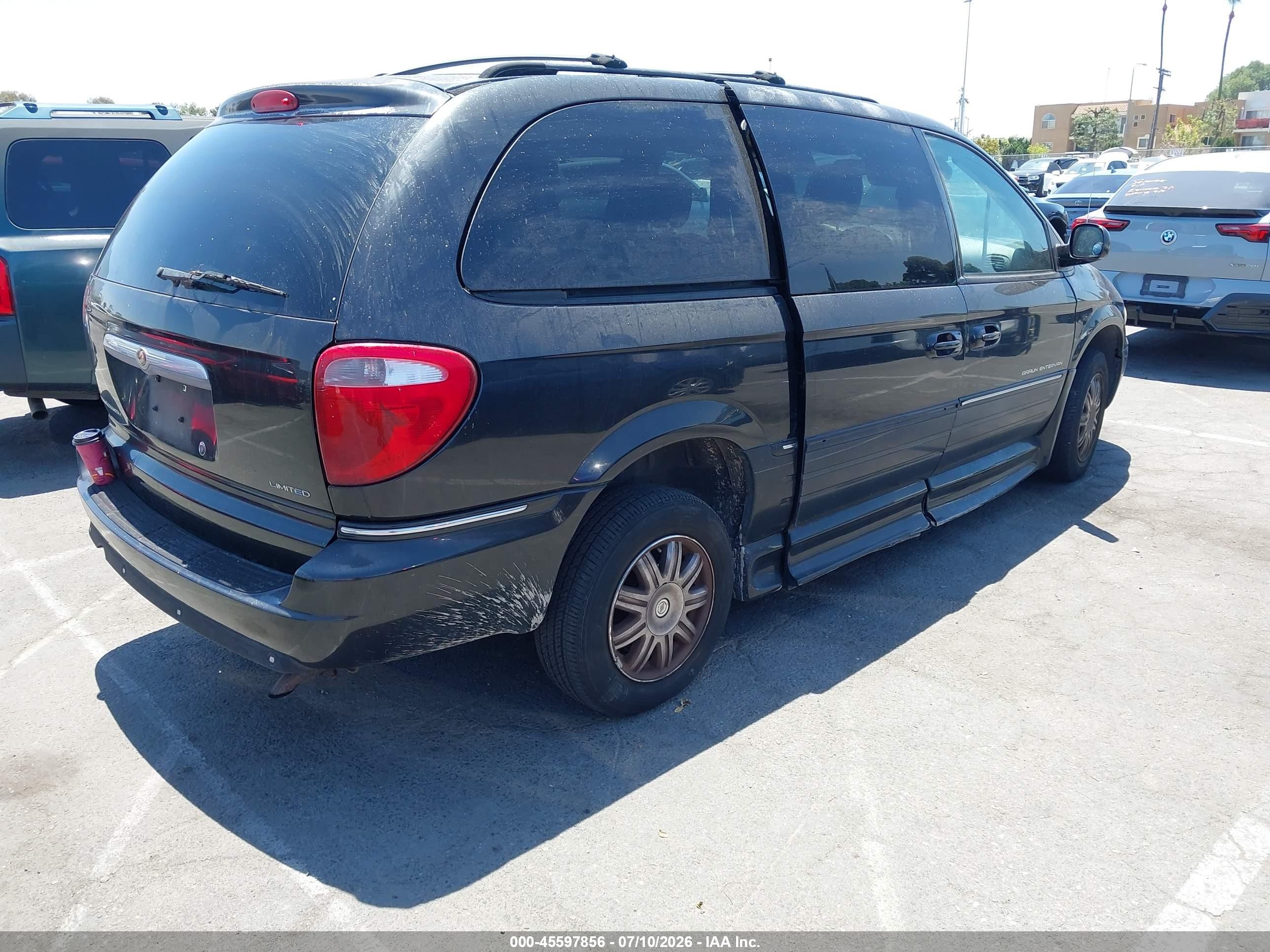 2007 Chrysler Town & Country Limited Black vin: 2A4GP64L27R315054