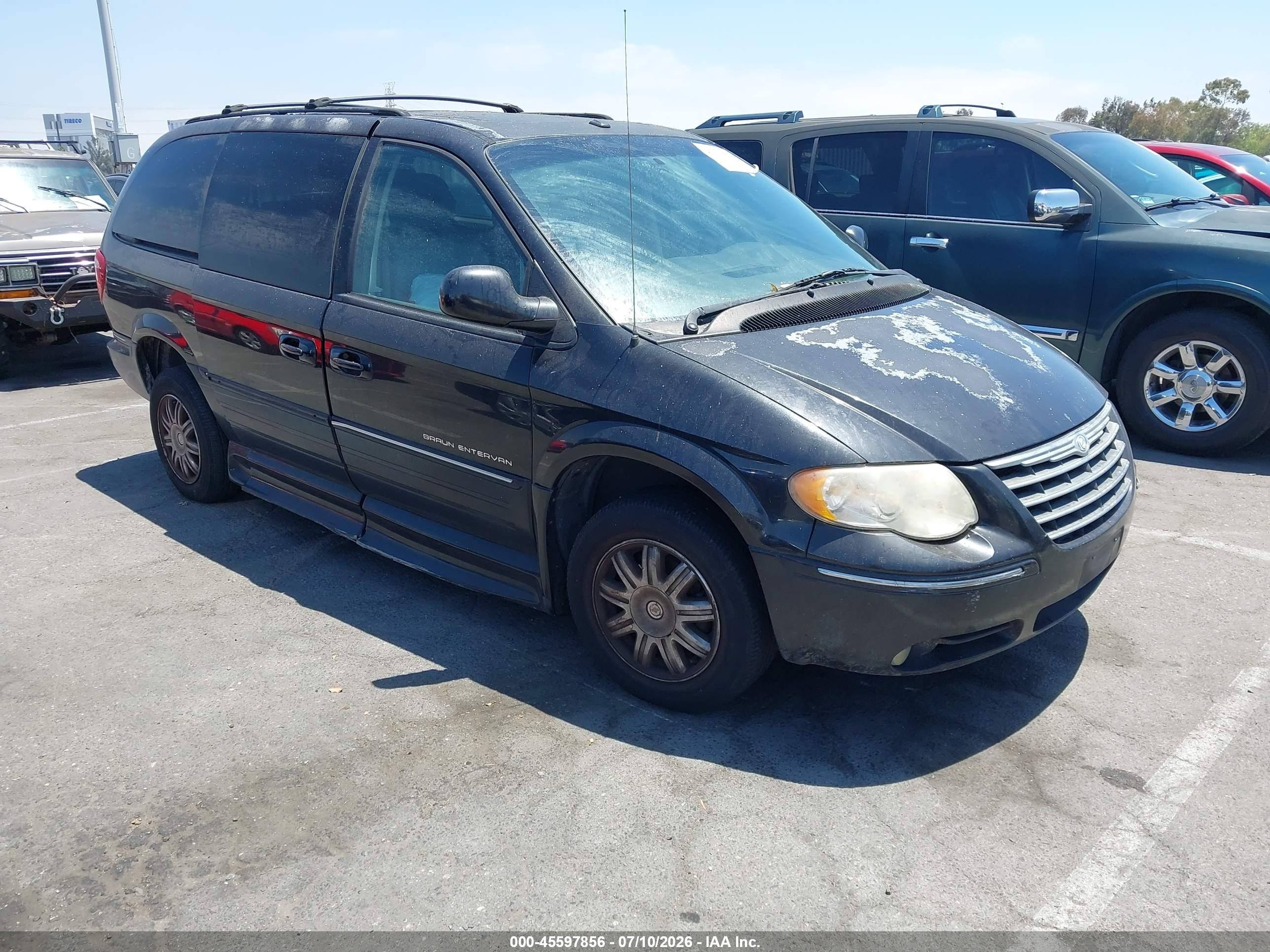 2007 Chrysler Town & Country Limited Black vin: 2A4GP64L27R315054