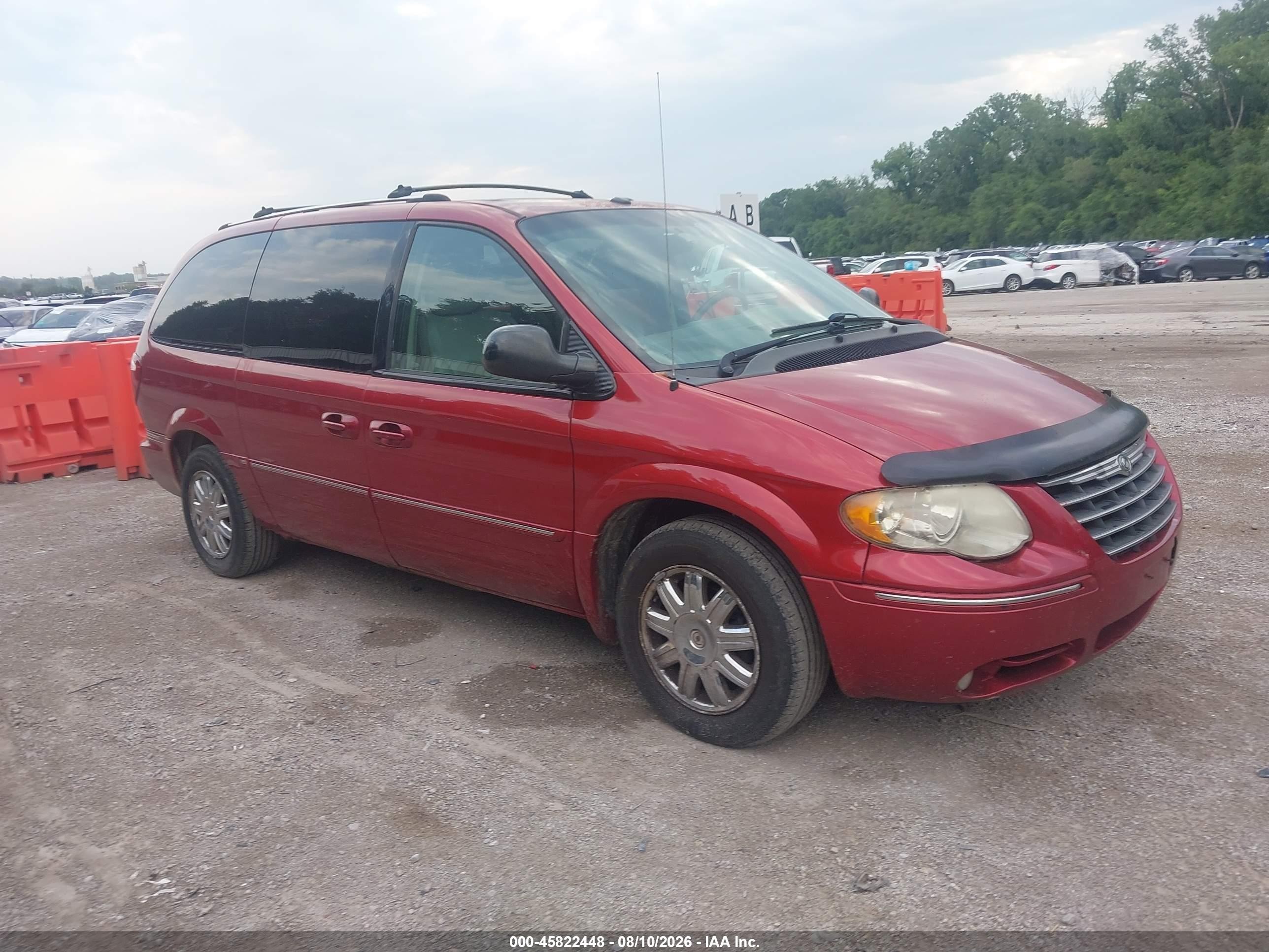 2007 Chrysler Town & Country Limited Красный vin: 2A4GP64L37R139941