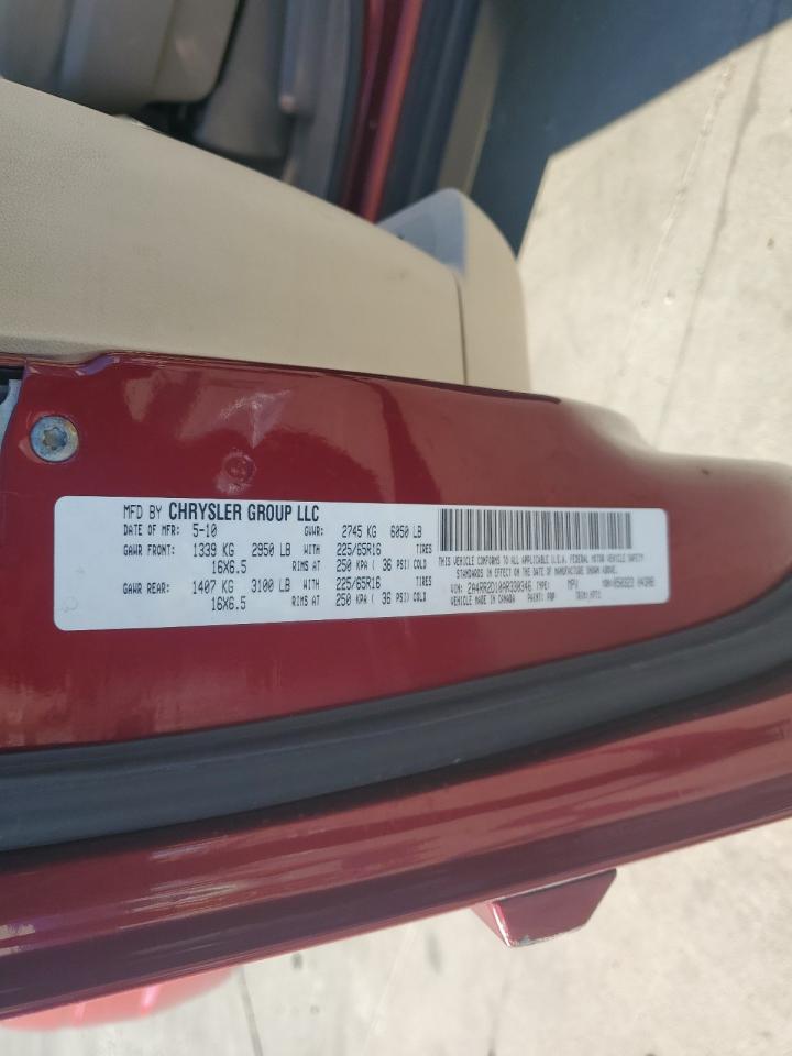 2010 Chrysler Town & Country Lx Бордовый vin: 2A4RR2D10AR330346