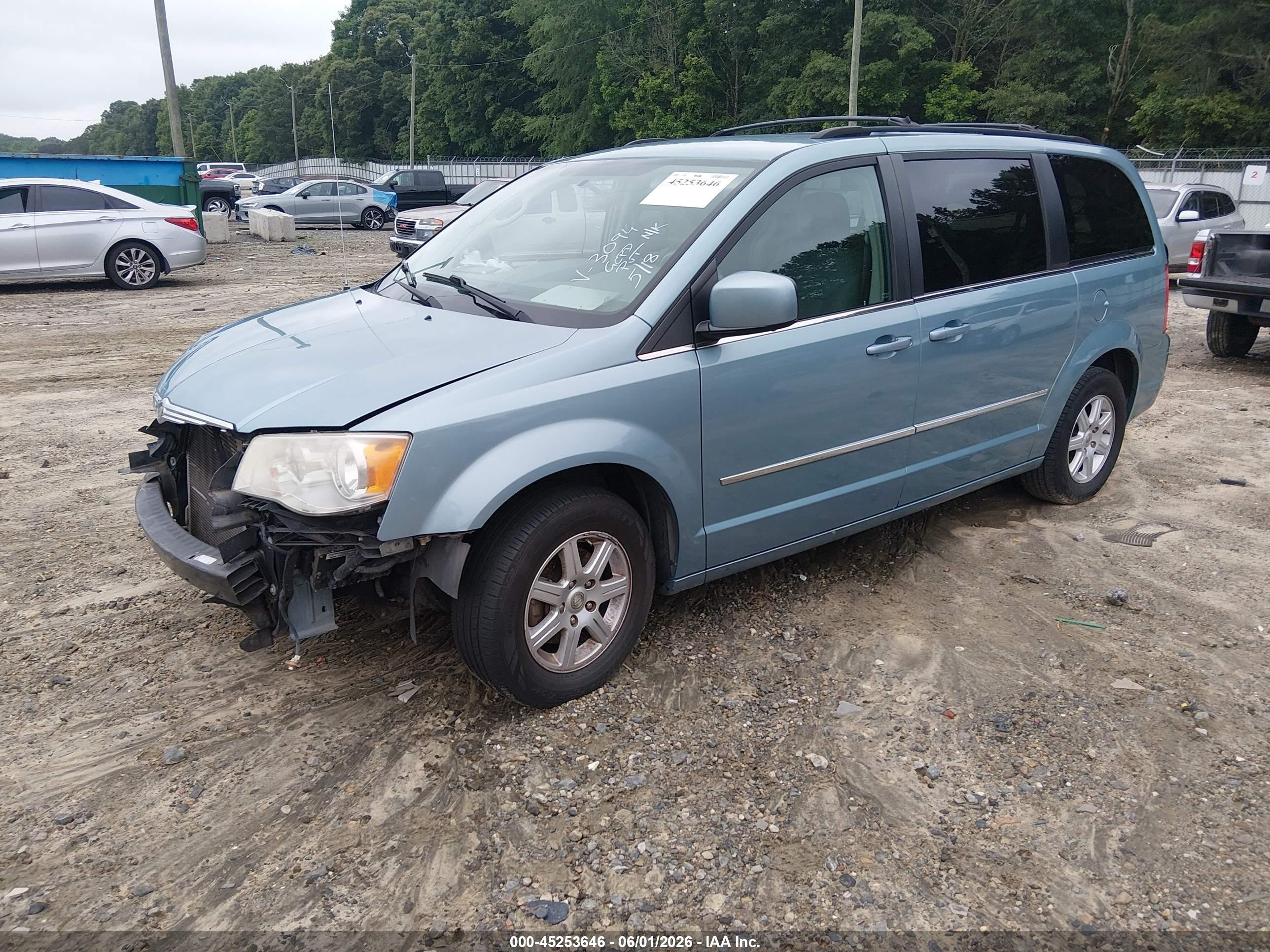2010 Chrysler Town & Country Touring Blue vin: 2A4RR5D10AR243094