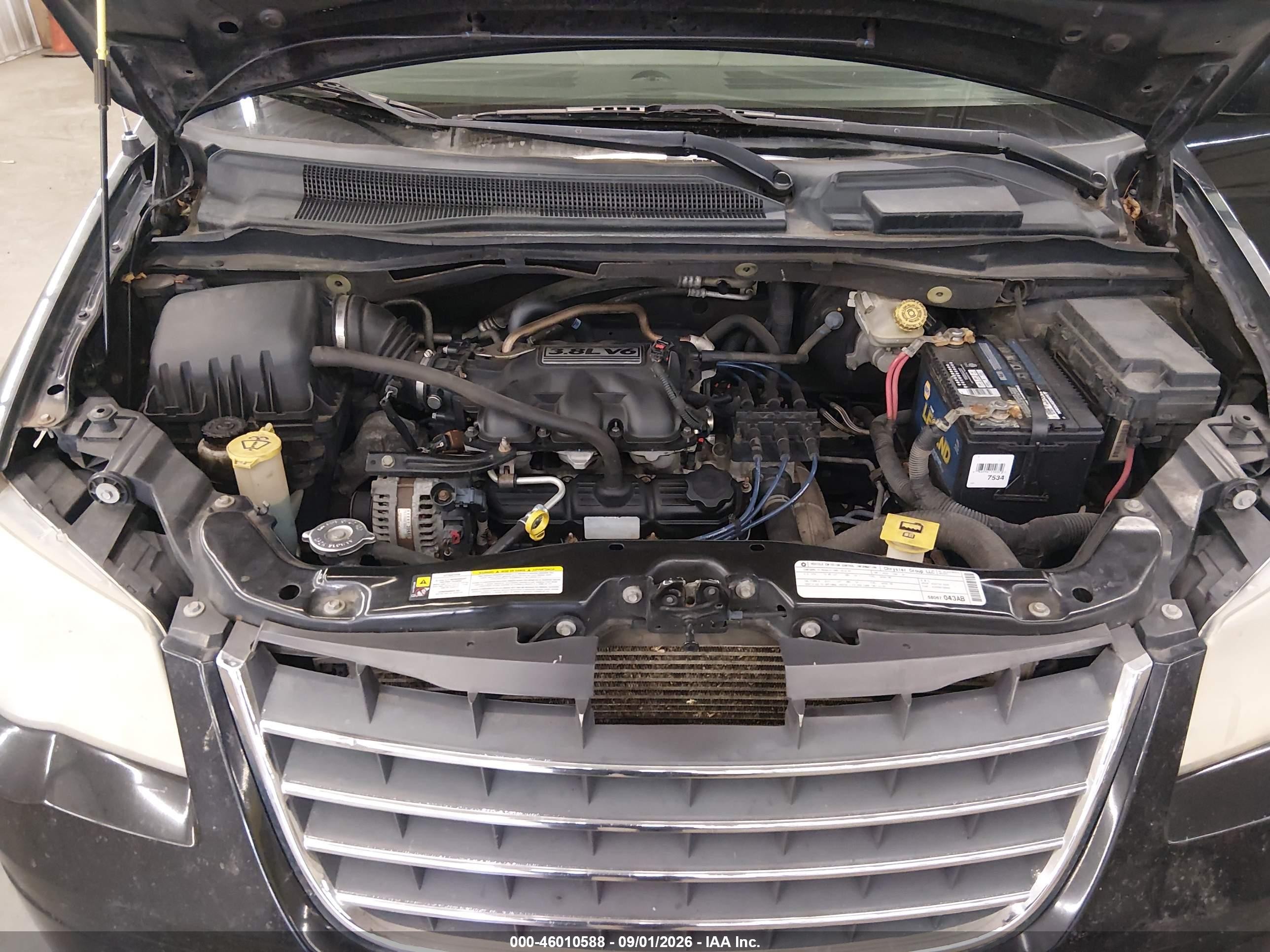 2010 Chrysler Town & Country Touring Black vin: 2A4RR5D12AR285587