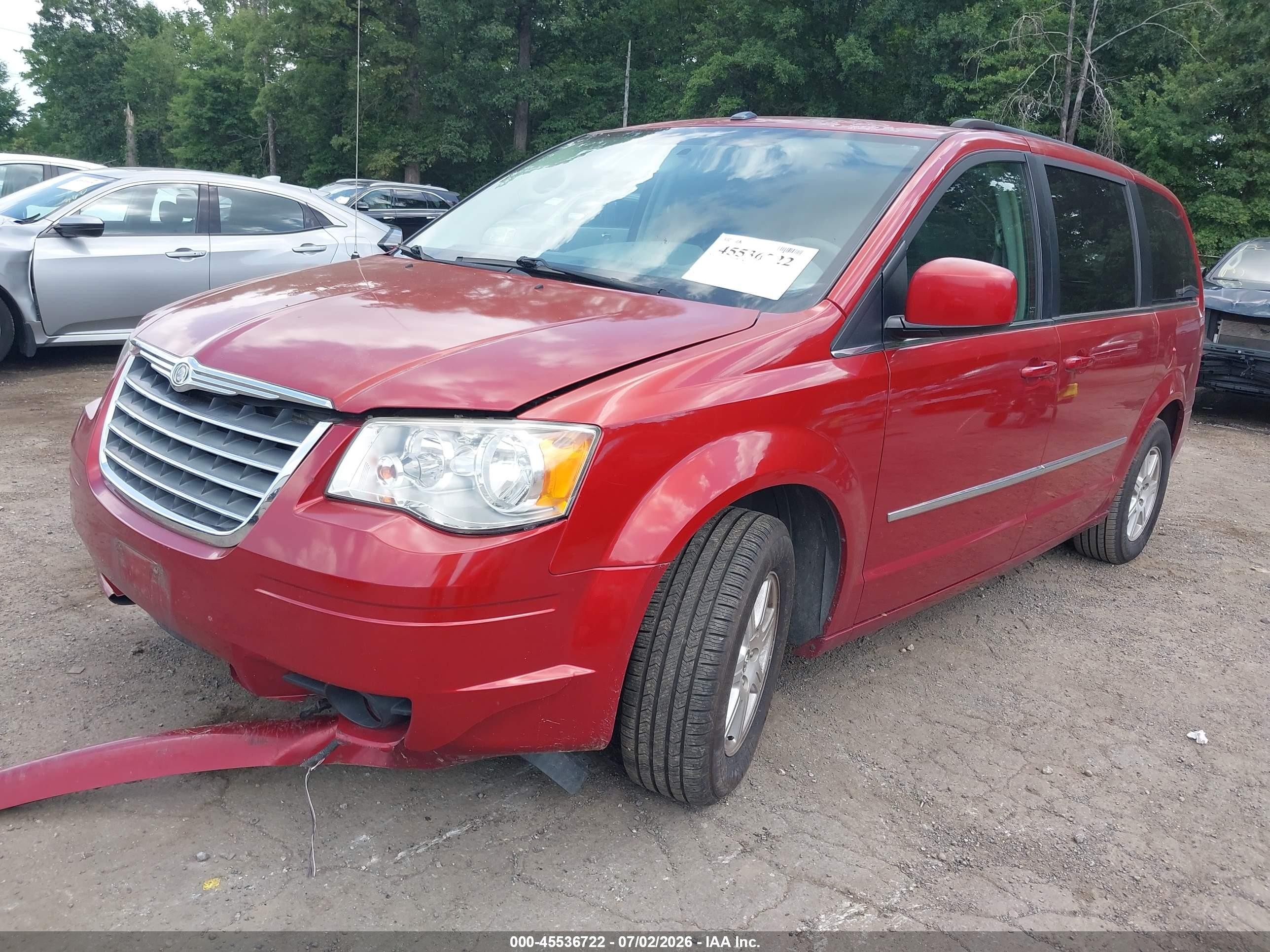 2010 Chrysler Town & Country Touring Красный vin: 2A4RR5D13AR109082
