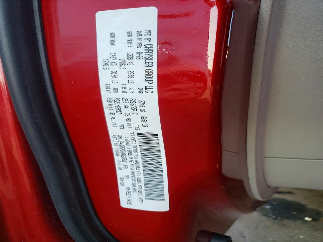 2010 Chrysler Town & Country Touring Red vin: 2A4RR5D17AR126516
