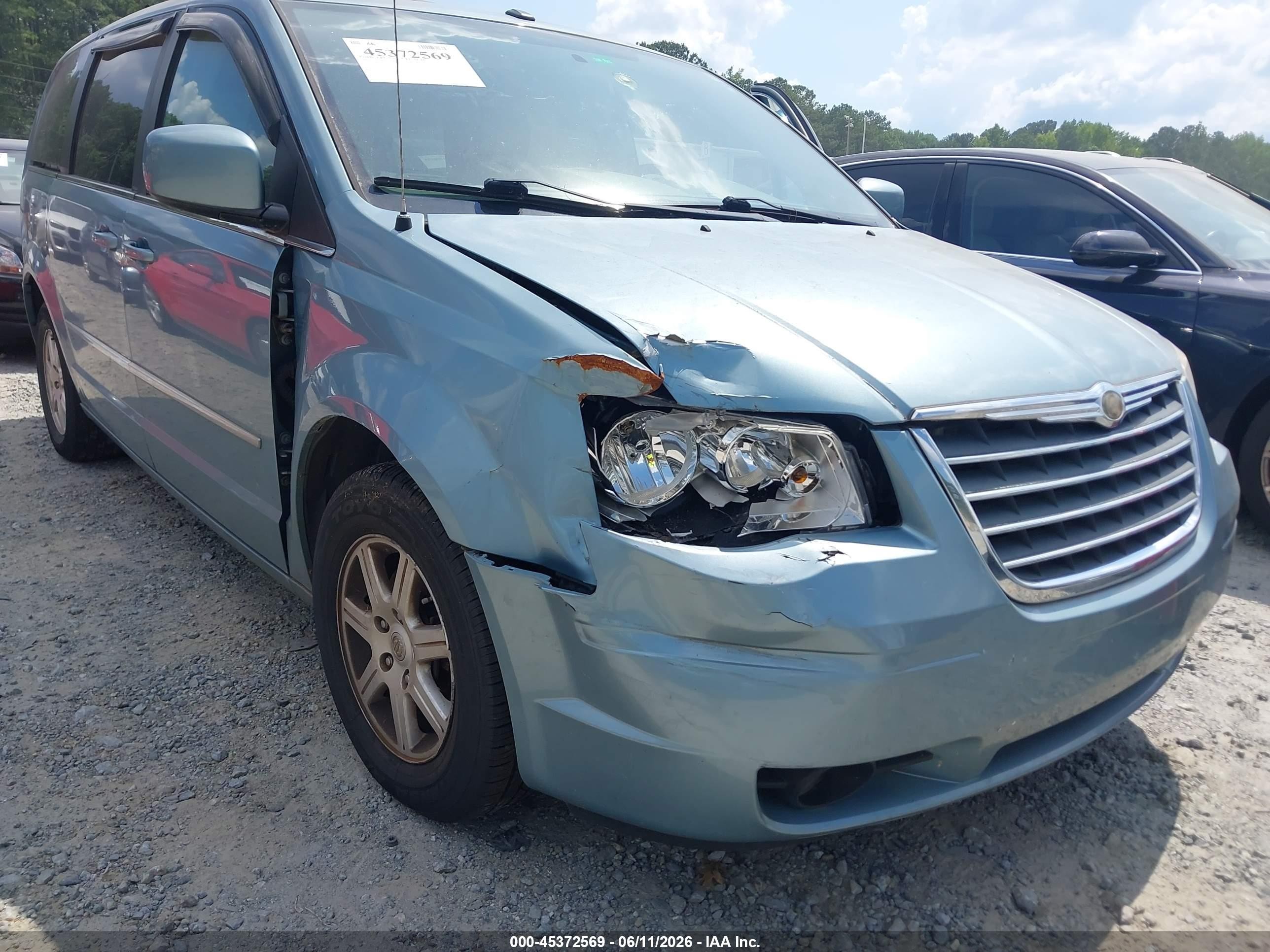 2010 Chrysler Town & Country Touring Blue vin: 2A4RR5D17AR241617