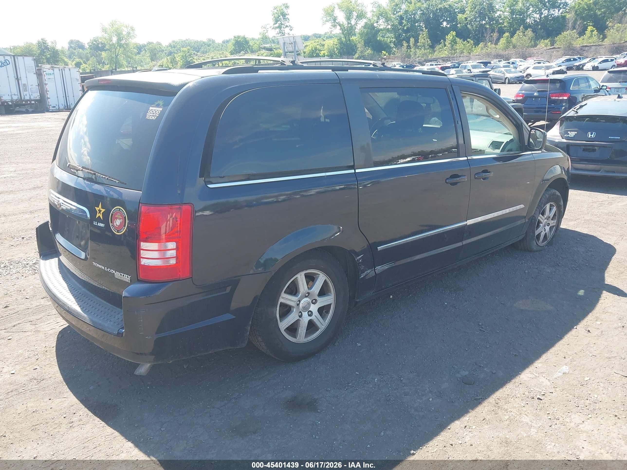 2010 Chrysler Town & Country Touring Синий vin: 2A4RR5D18AR366268