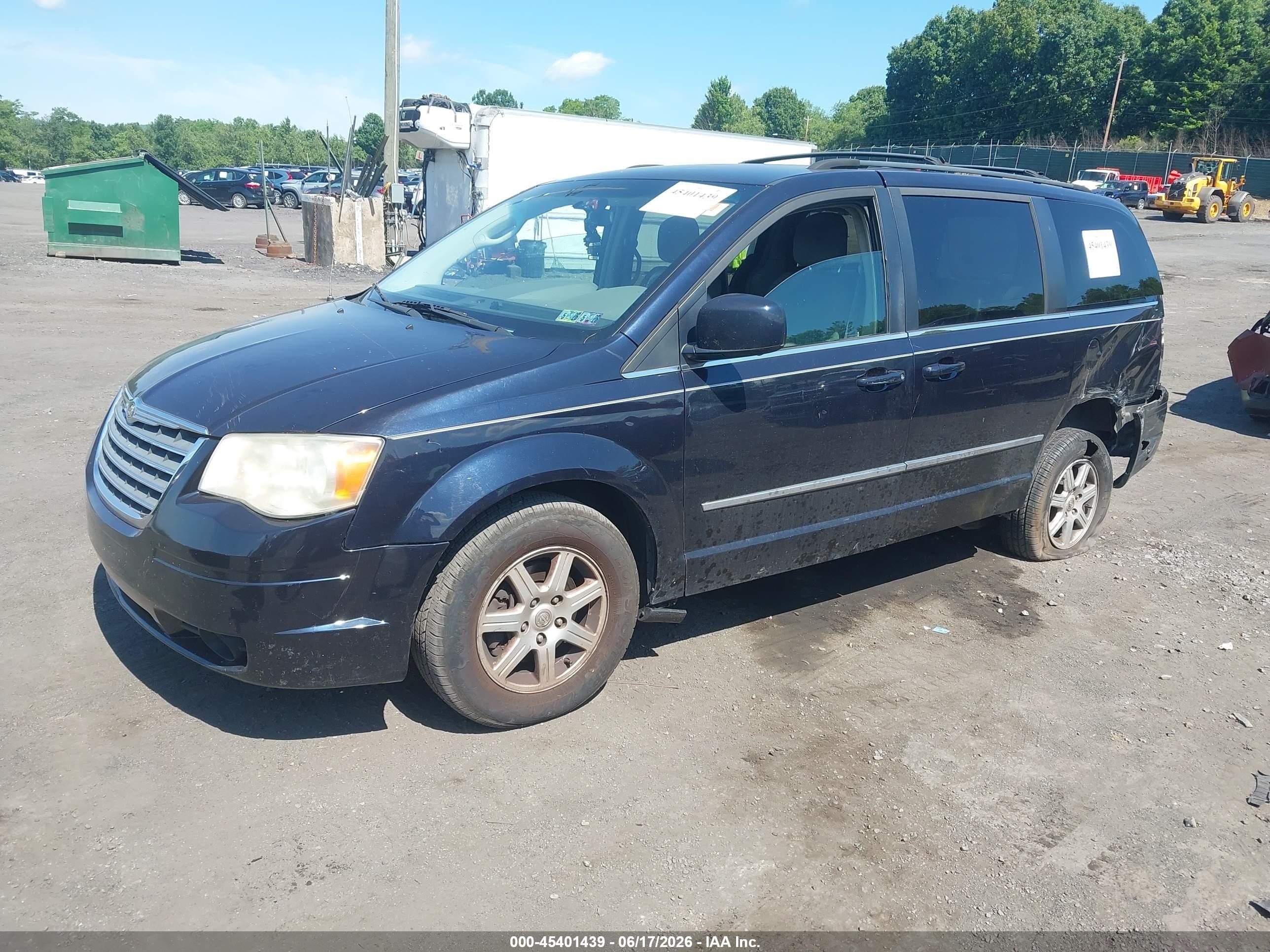 2010 Chrysler Town & Country Touring Синий vin: 2A4RR5D18AR366268