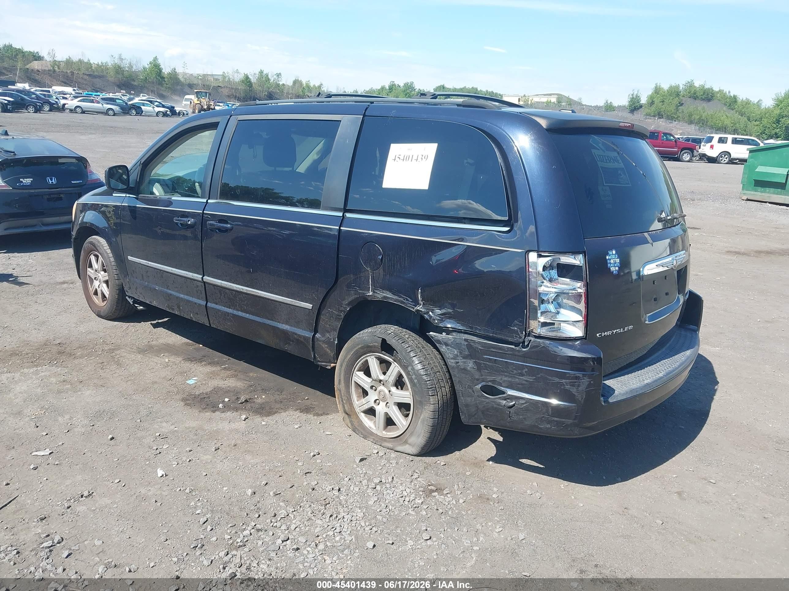 2010 Chrysler Town & Country Touring Синий vin: 2A4RR5D18AR366268