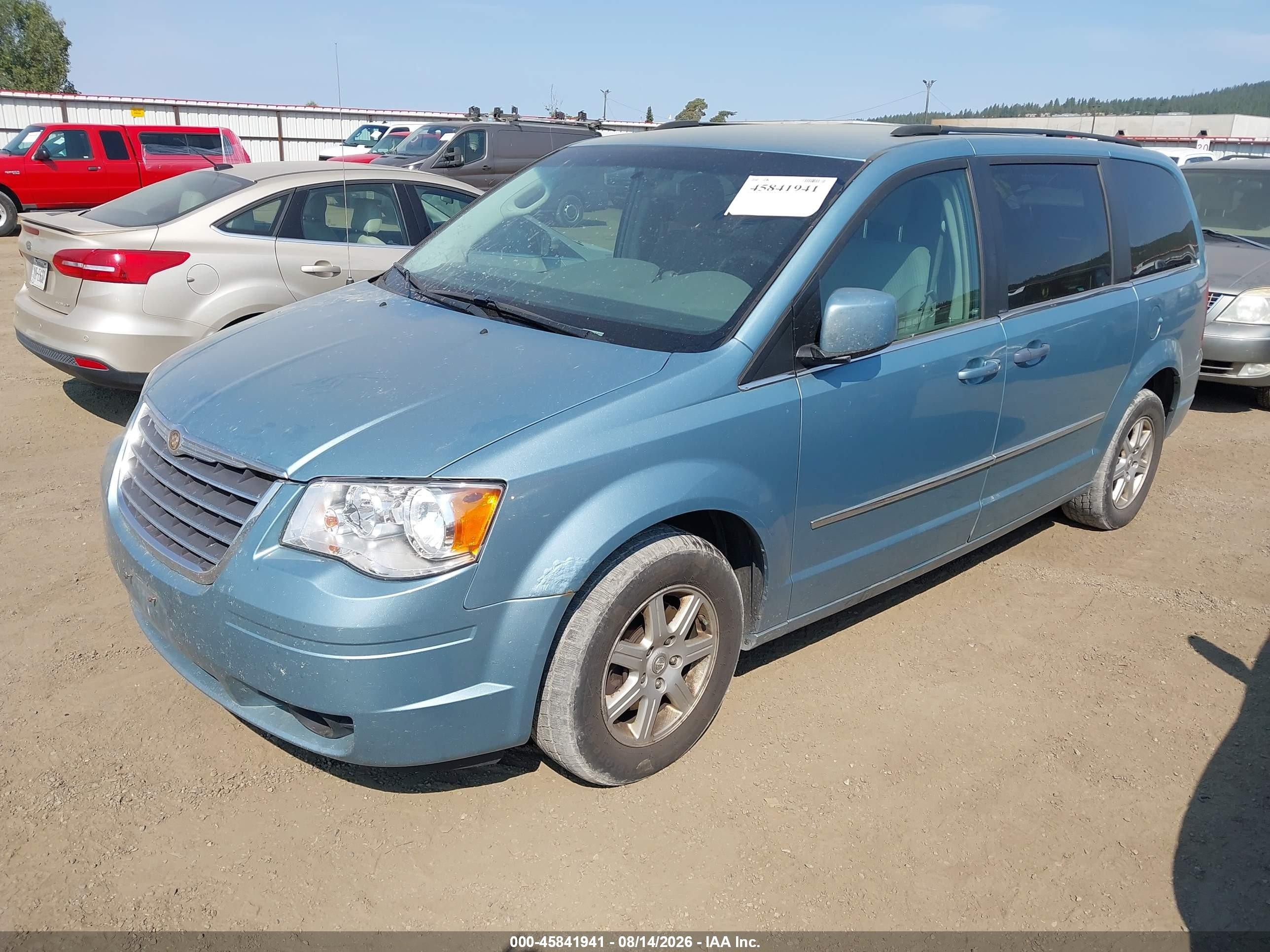 2010 Chrysler Town & Country Touring Синий vin: 2A4RR5D18AR458206