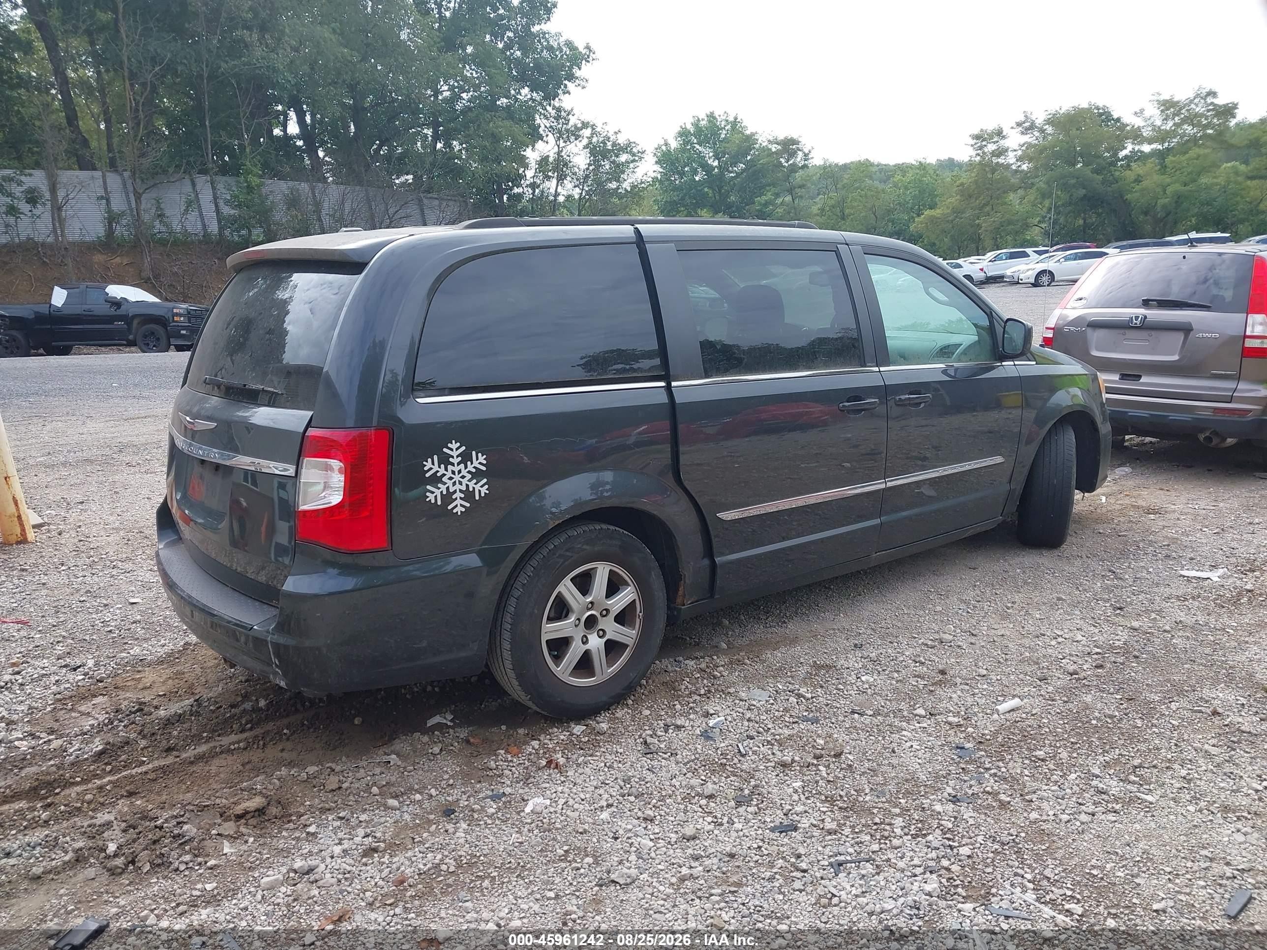 2011 Chrysler Town & Country Touring Серый vin: 2A4RR5DG0BR677733