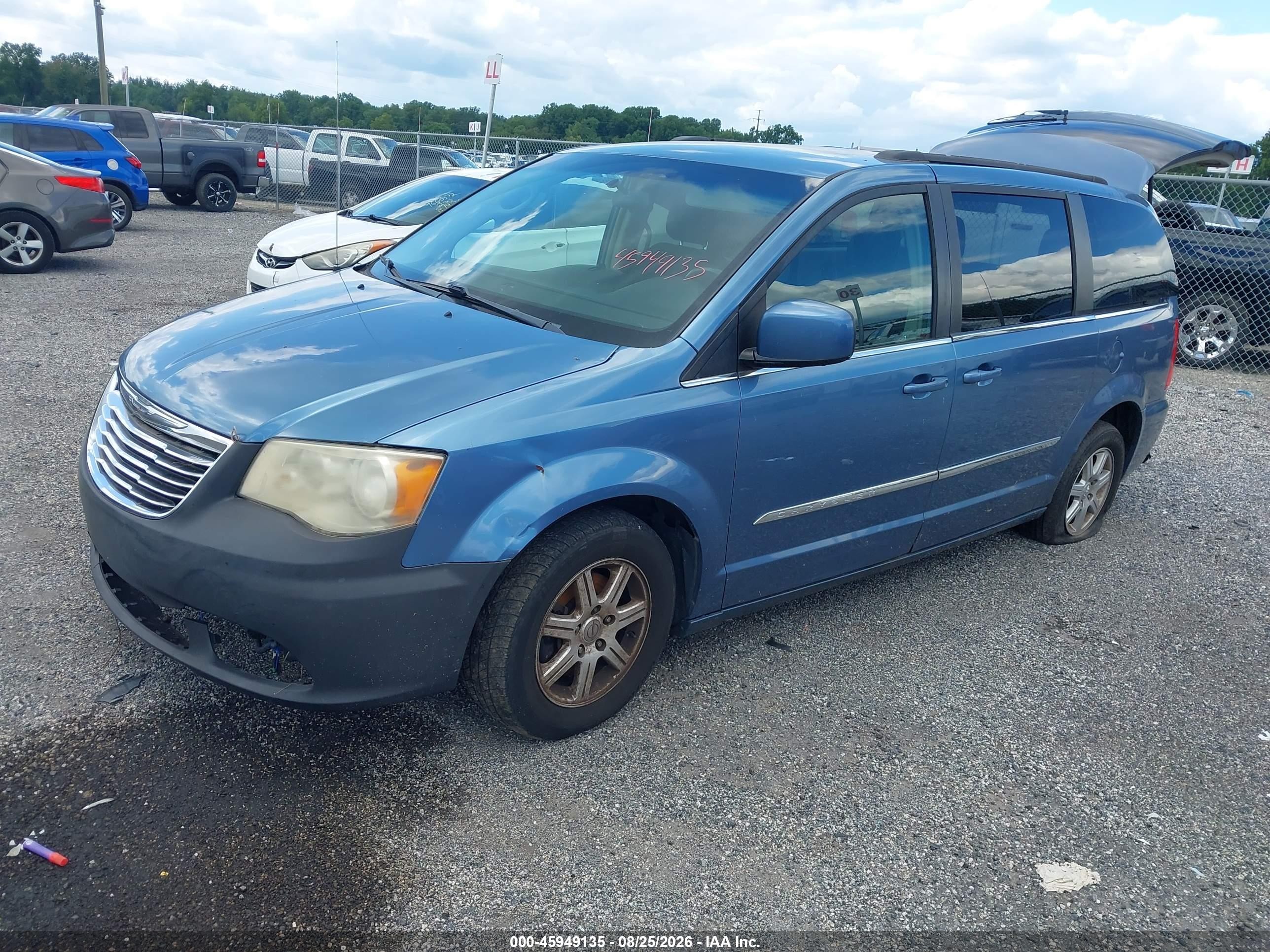 2011 Chrysler Town & Country Touring Blue vin: 2A4RR5DG0BR799136
