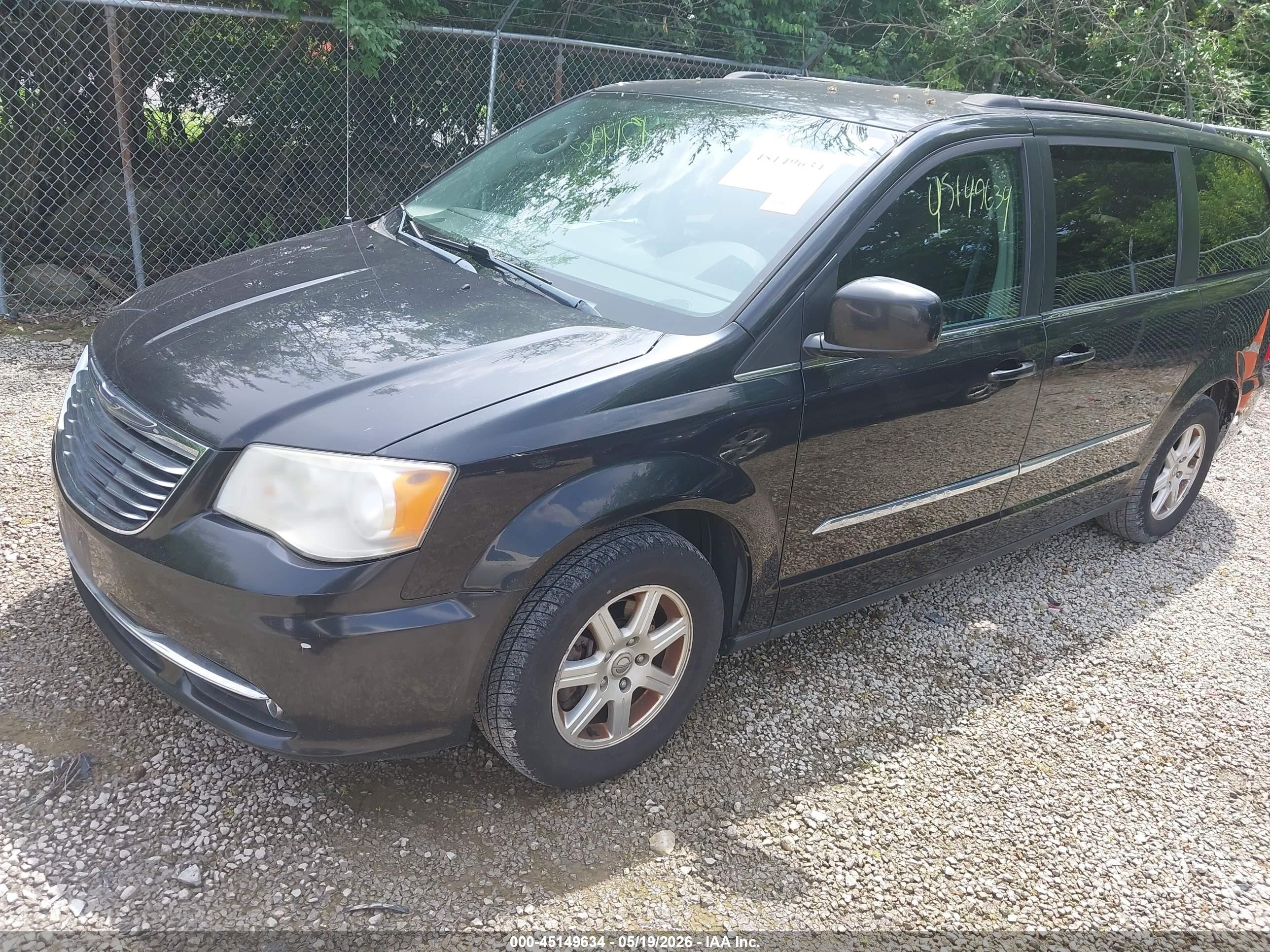 2011 Chrysler Town & Country Touring Black vin: 2A4RR5DG1BR607223