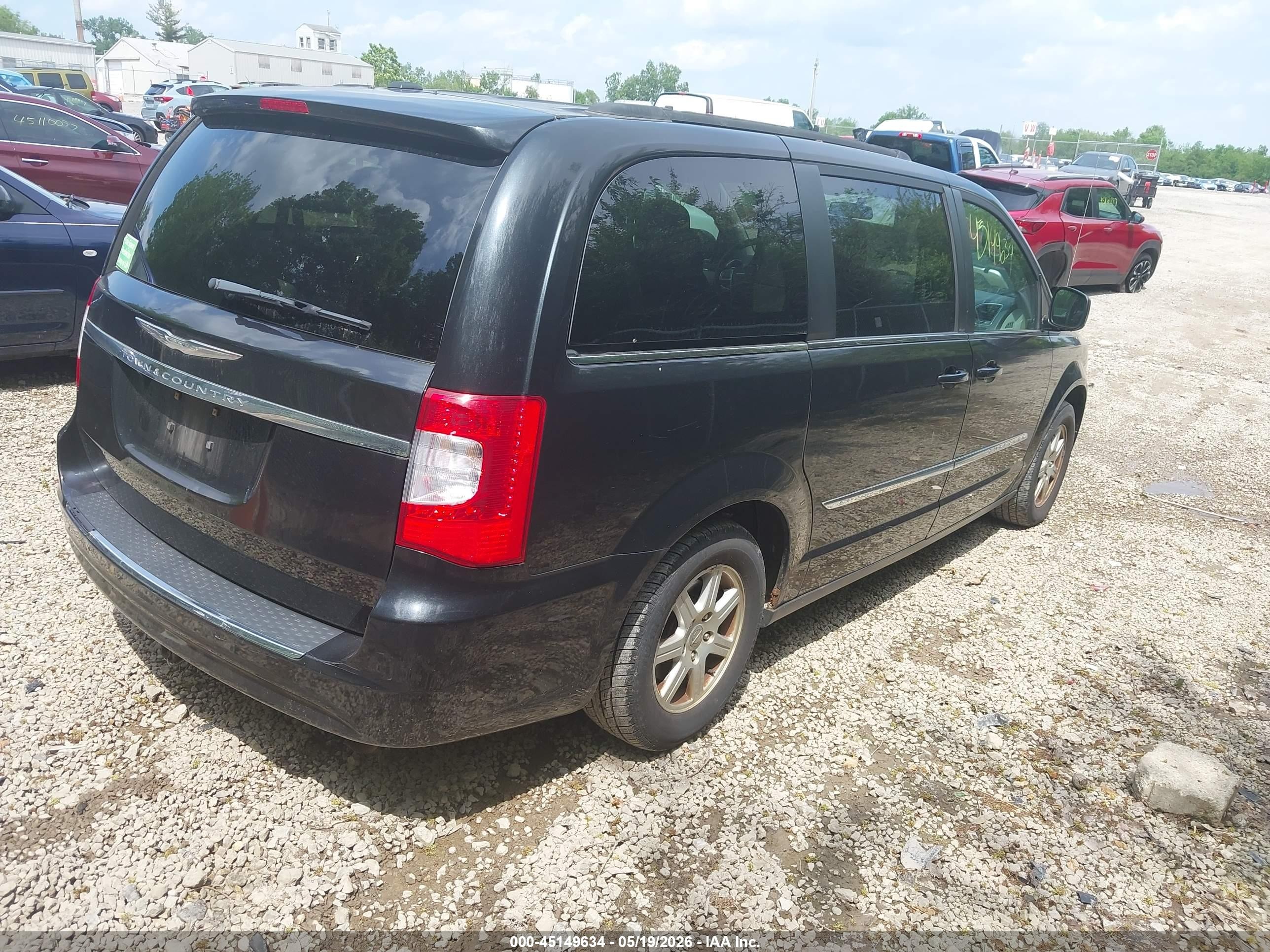 2011 Chrysler Town & Country Touring Black vin: 2A4RR5DG1BR607223