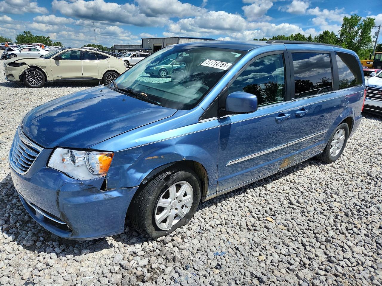 2011 Chrysler Town & Country Touring Blue vin: 2A4RR5DG6BR702506