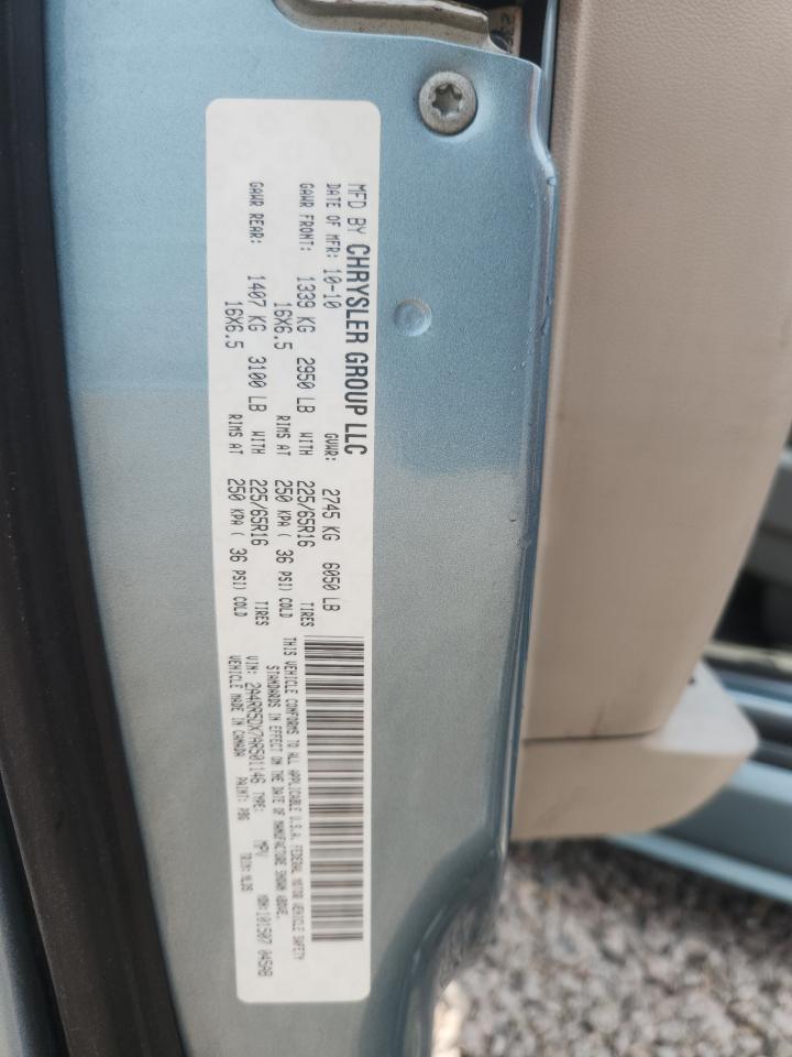 2010 Chrysler Town & Country Touring Blue vin: 2A4RR5DX7AR501146
