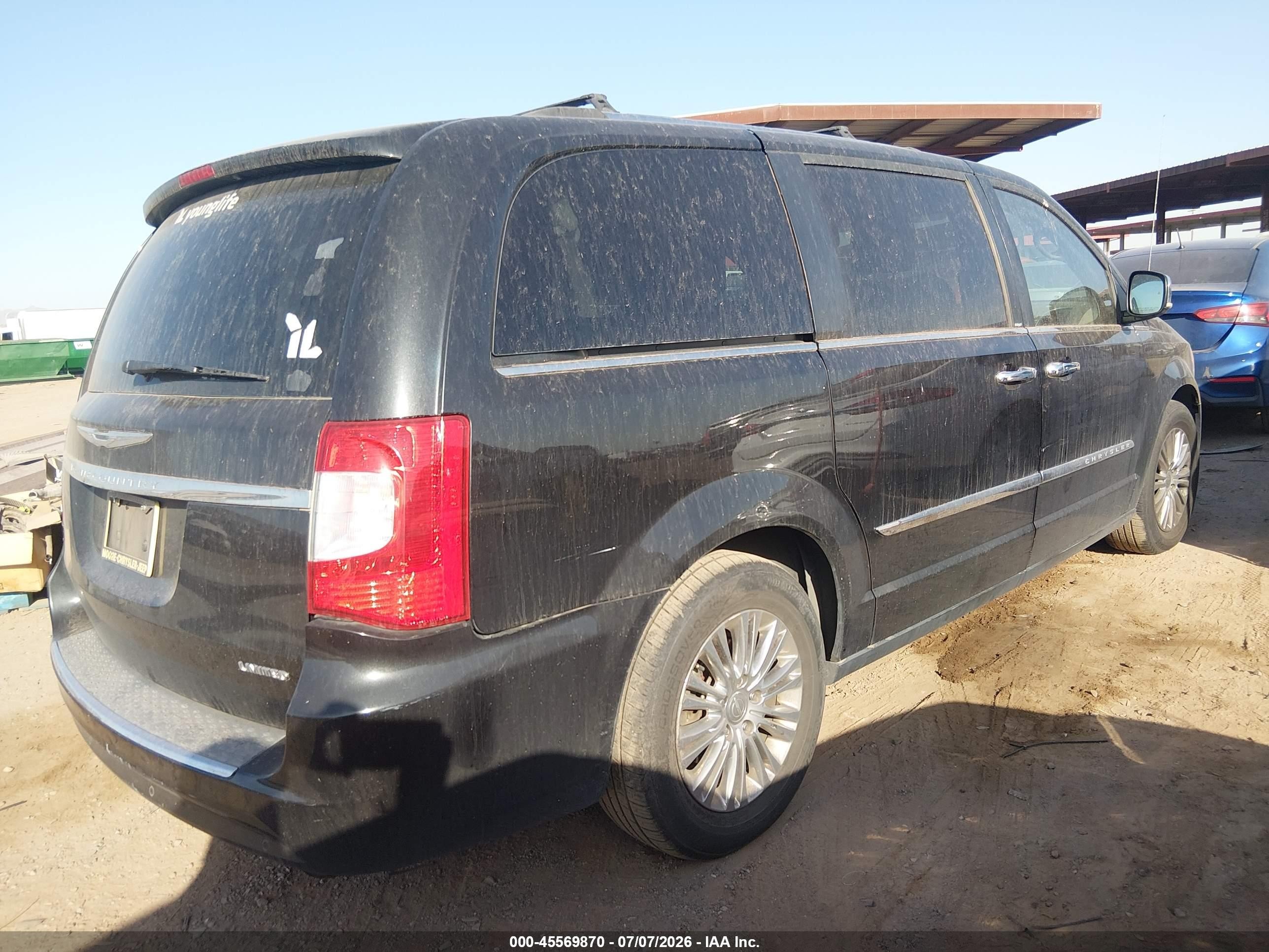 2011 Chrysler Town & Country Limited Black vin: 2A4RR6DG8BR610500