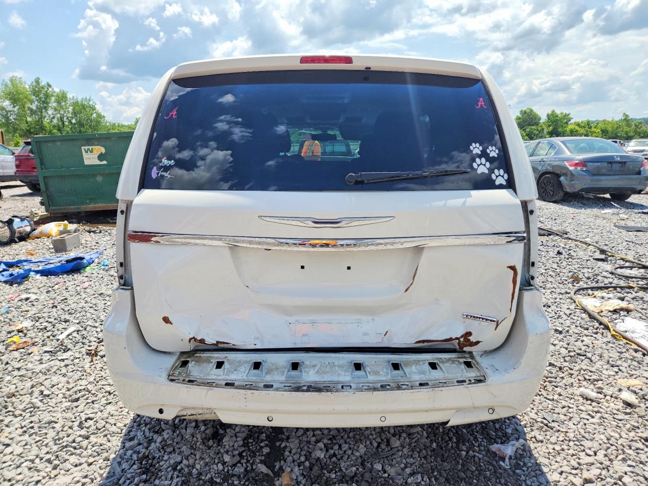 2011 Chrysler Town & Country Limited White vin: 2A4RR6DG9BR500281