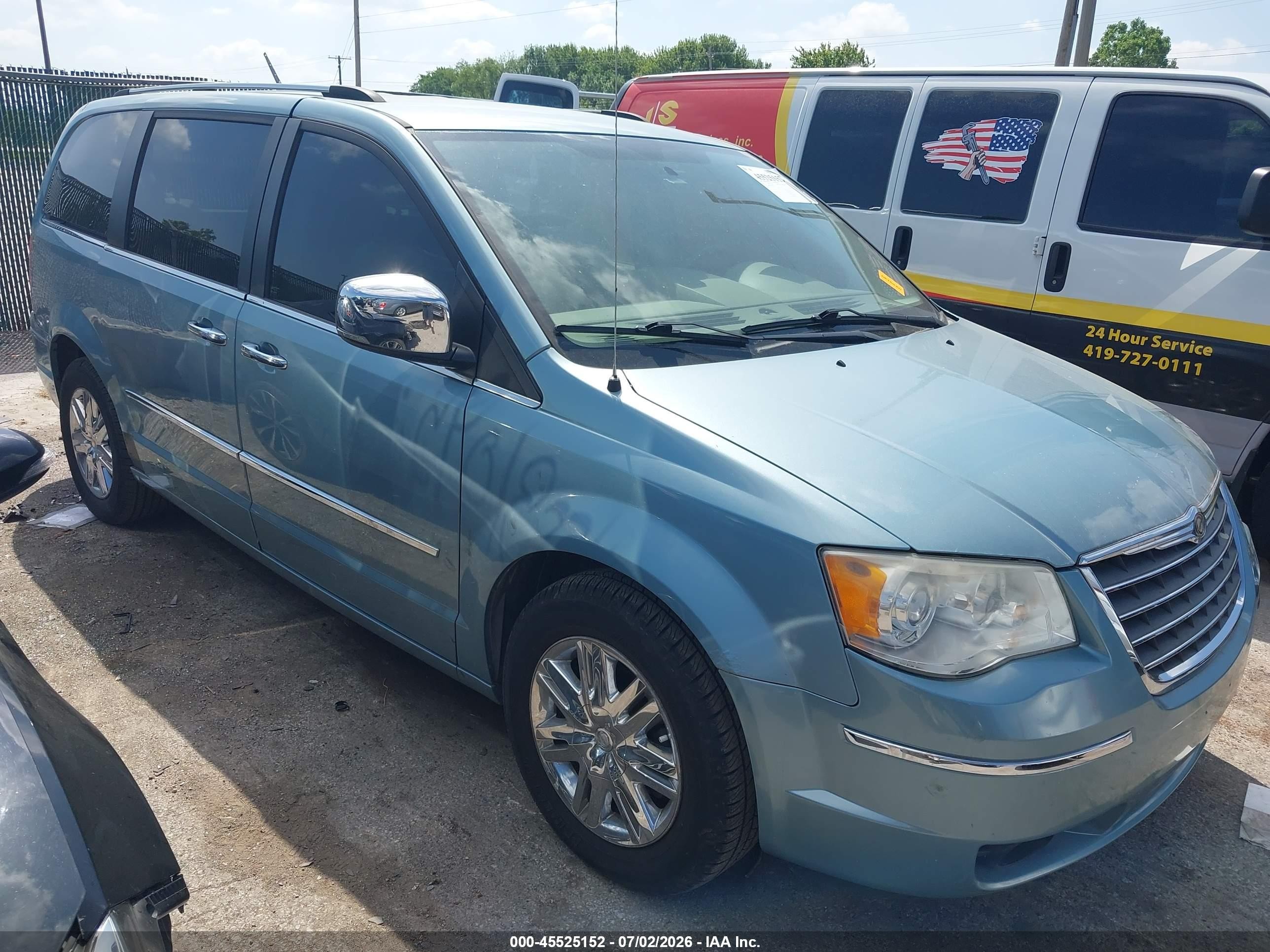 2010 Chrysler Town & Country Limited Blue vin: 2A4RR6DX6AR215455