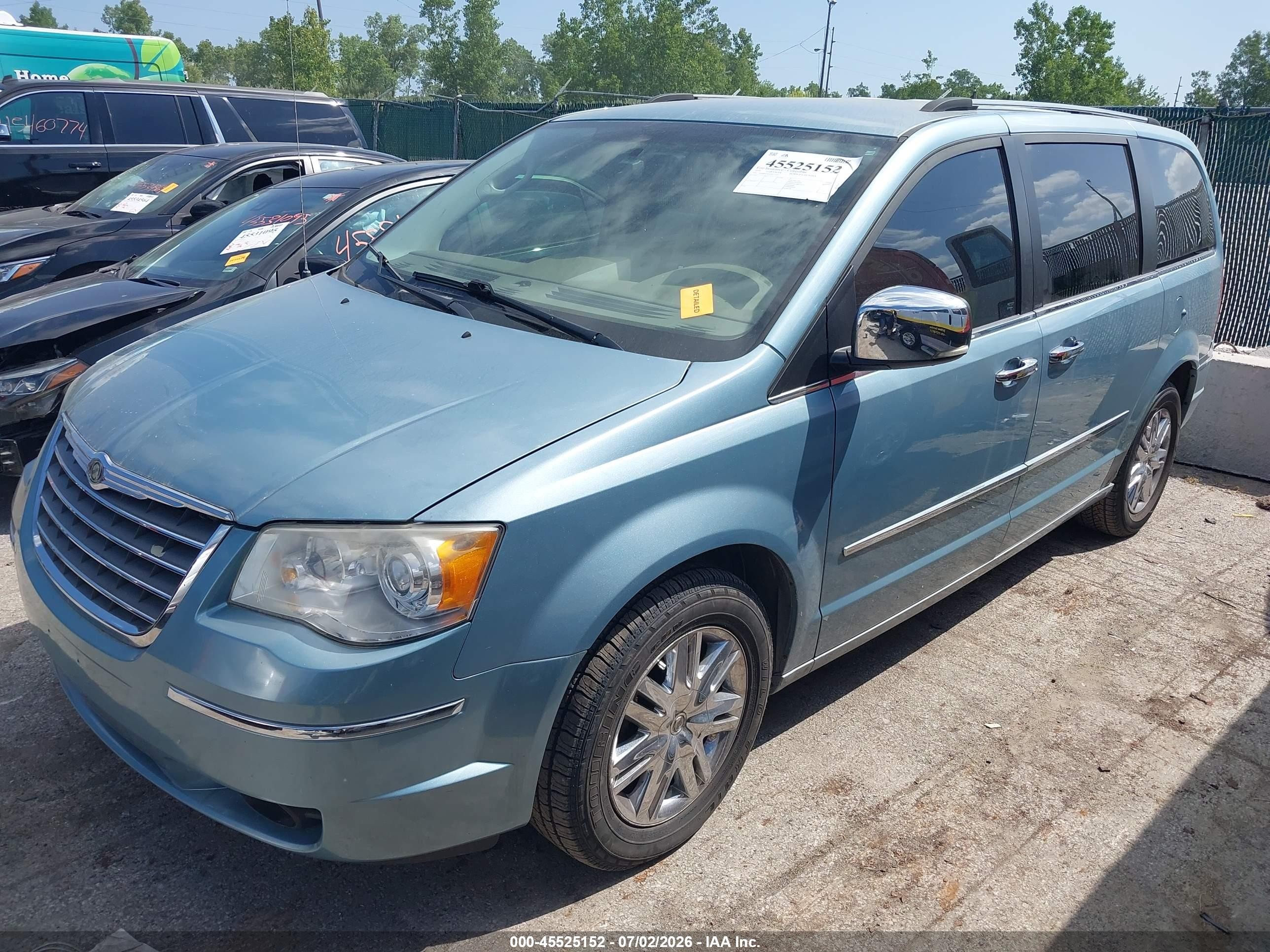 2010 Chrysler Town & Country Limited Blue vin: 2A4RR6DX6AR215455