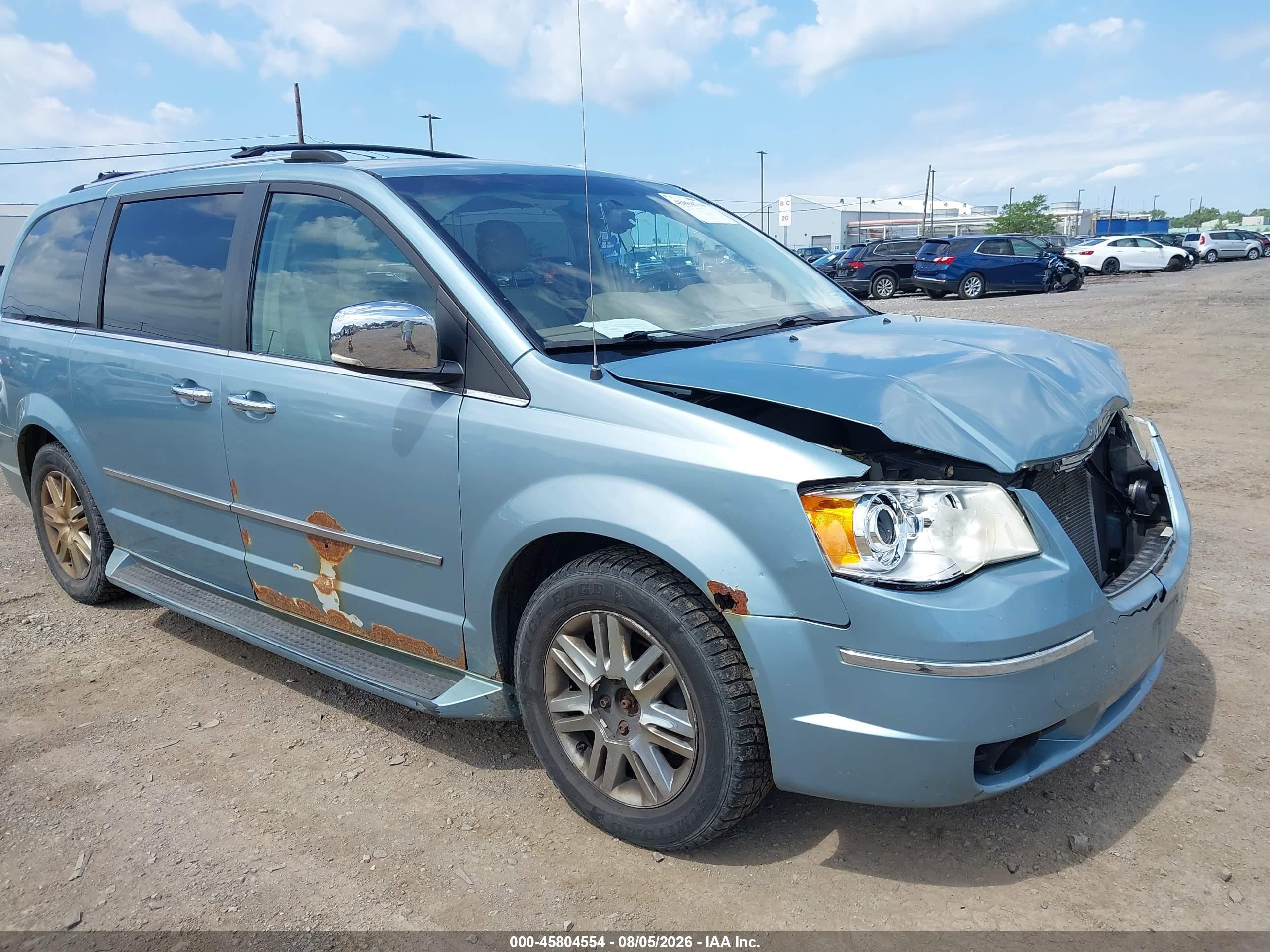 2010 Chrysler Town & Country New Limited Light Blue vin: 2A4RR7DX4AR322137